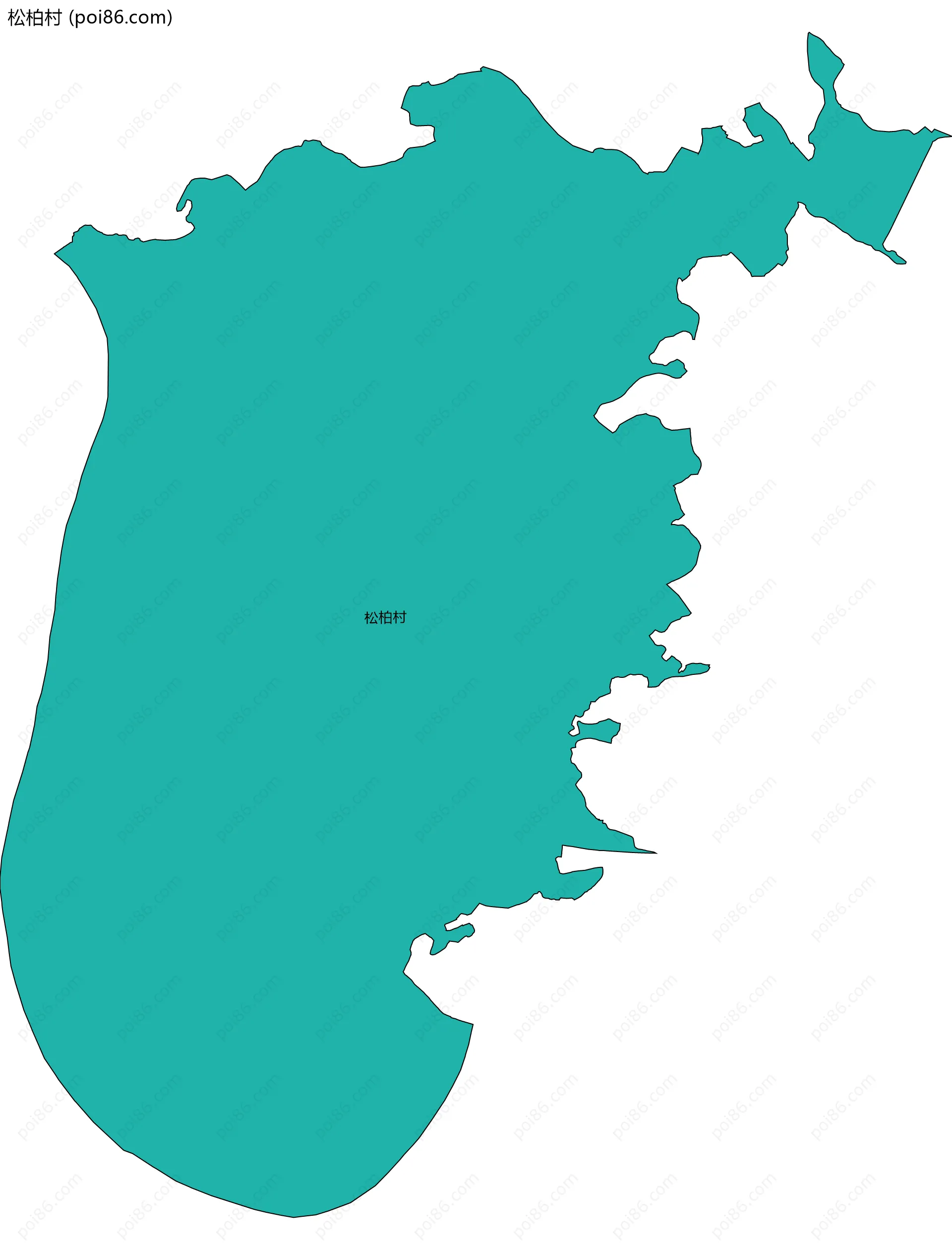 松柏村边界地图