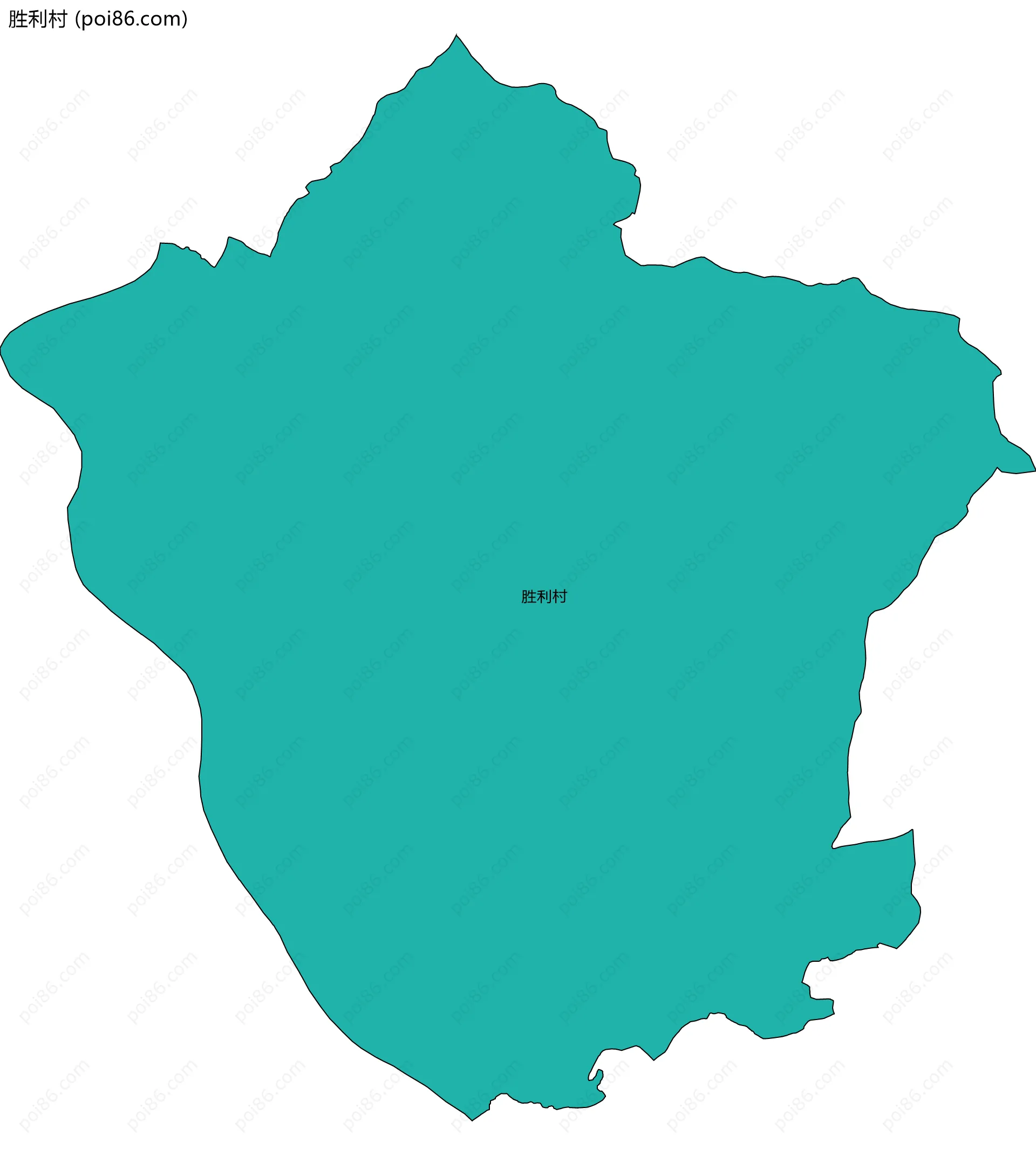 胜利村边界地图