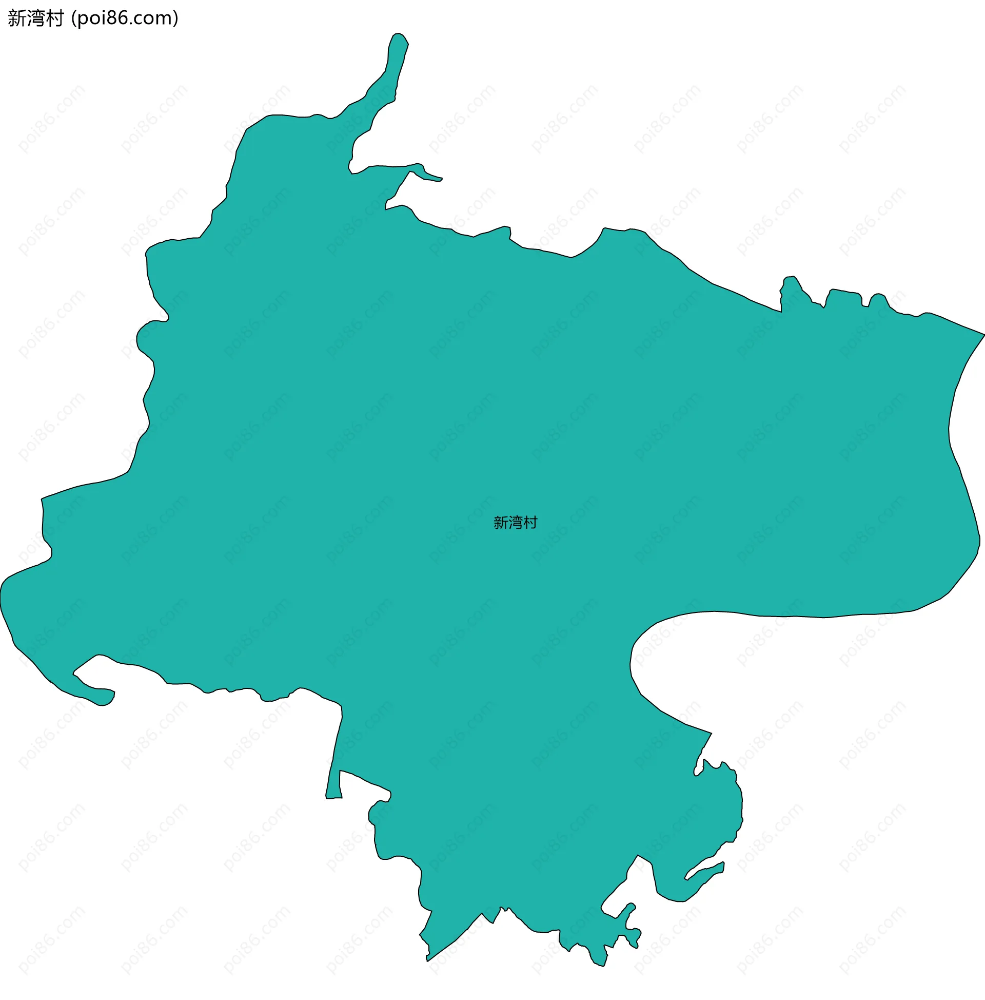 新湾村边界地图