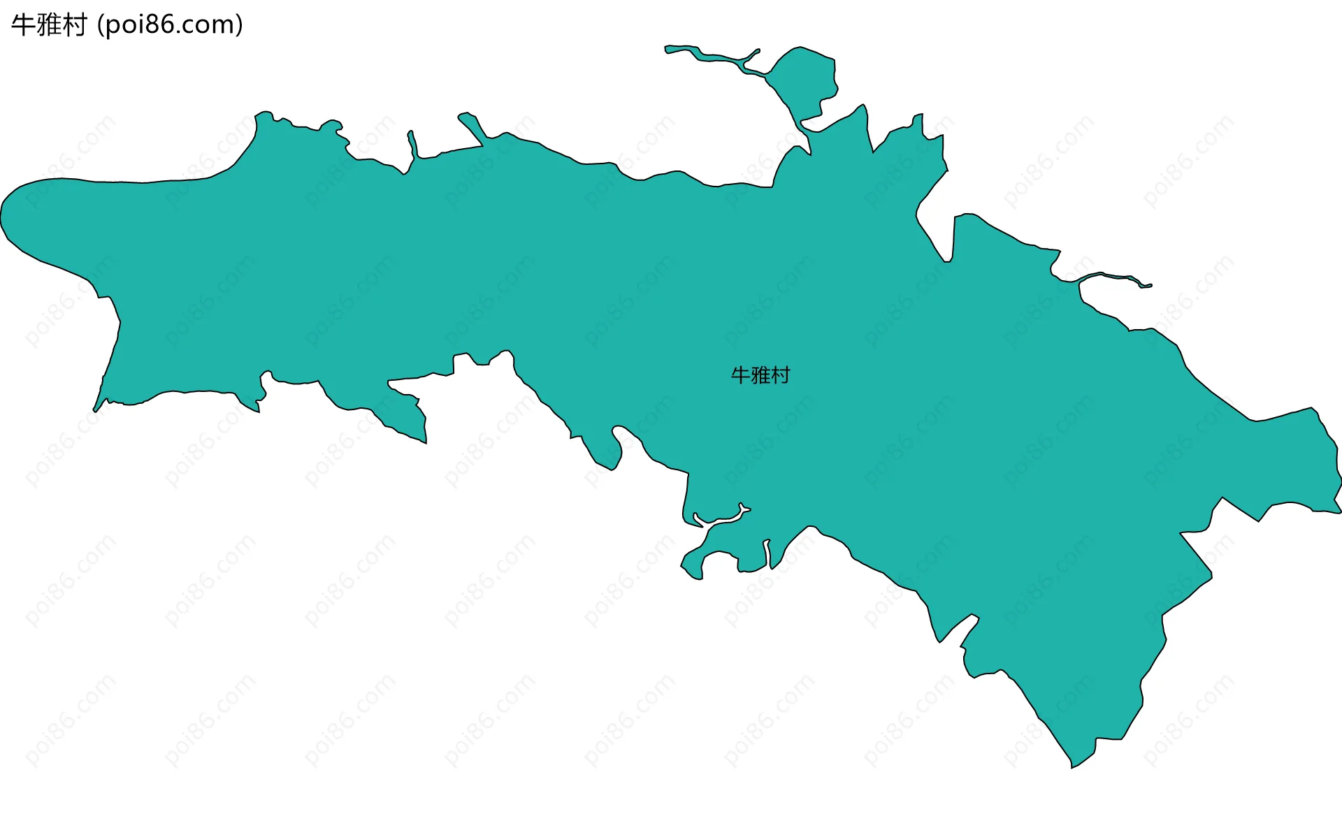 牛雅村边界地图