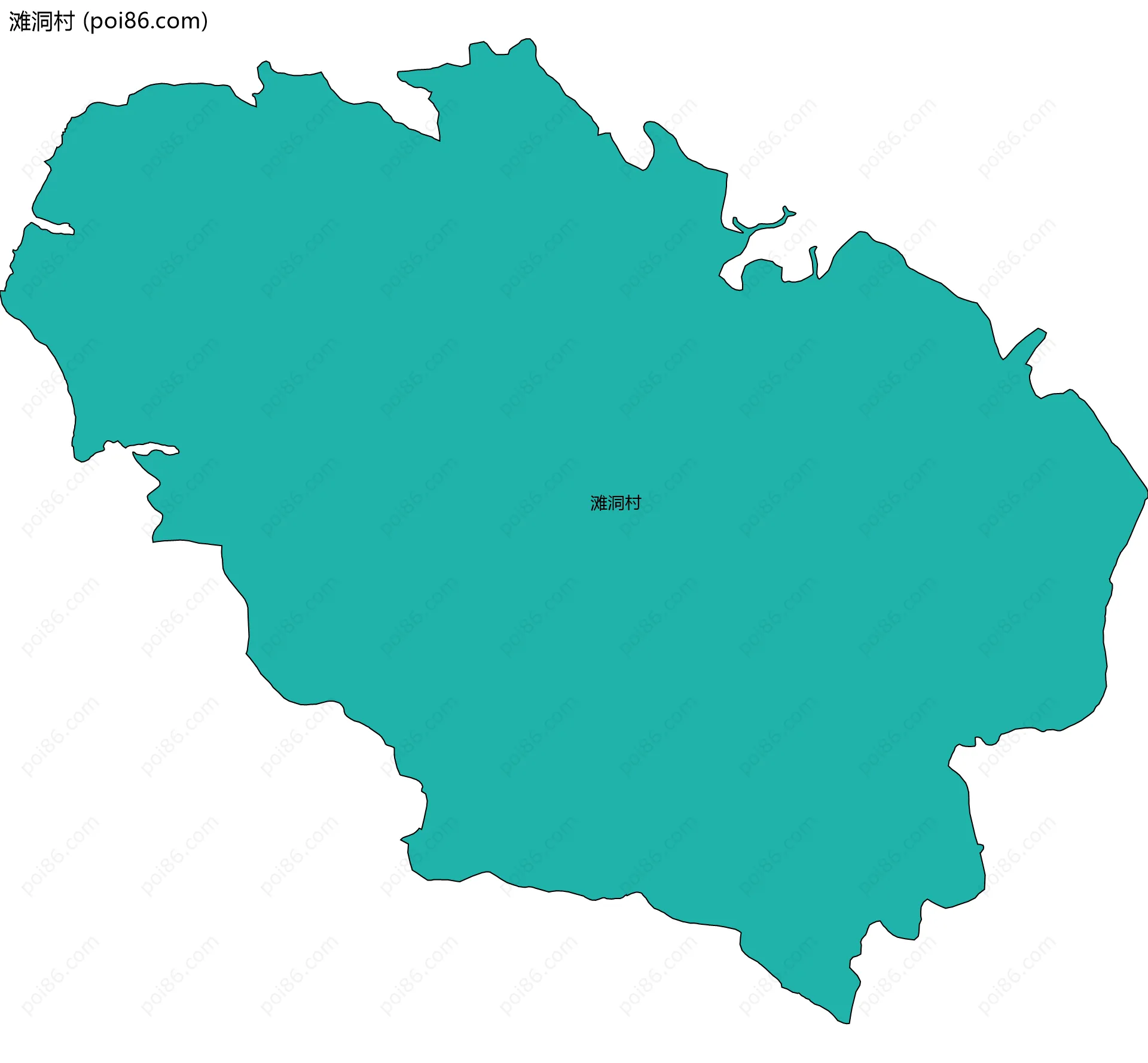 滩洞村边界地图