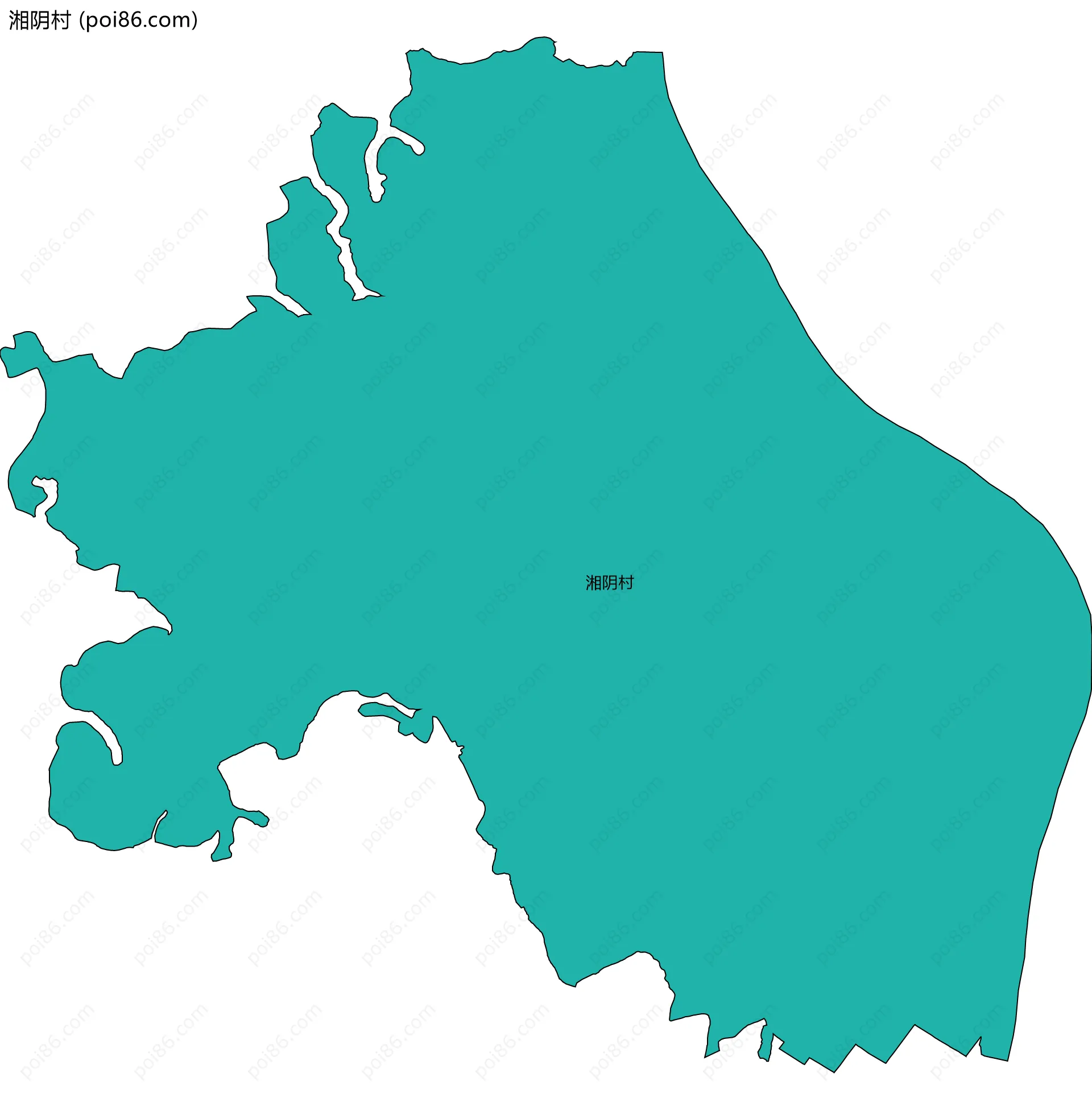 湘阴村边界地图