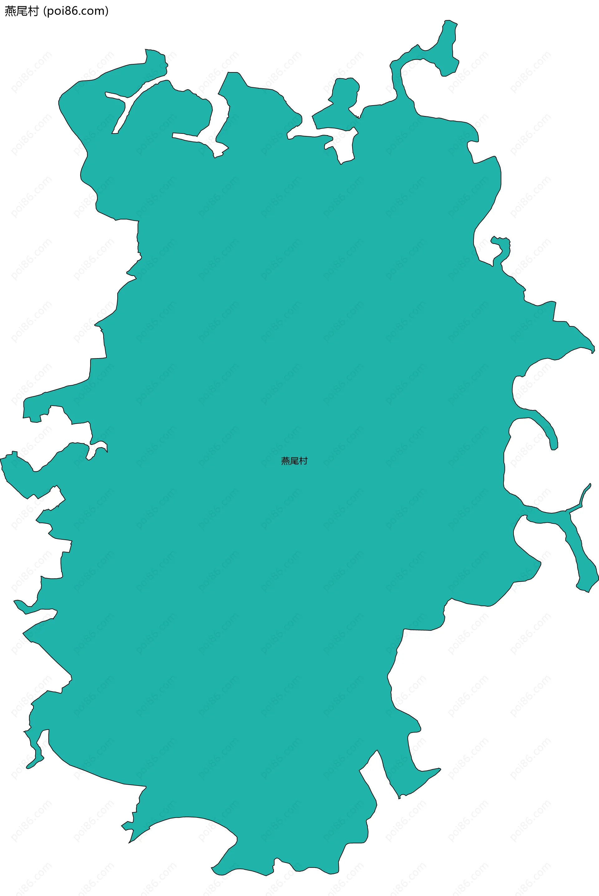 燕尾村边界地图