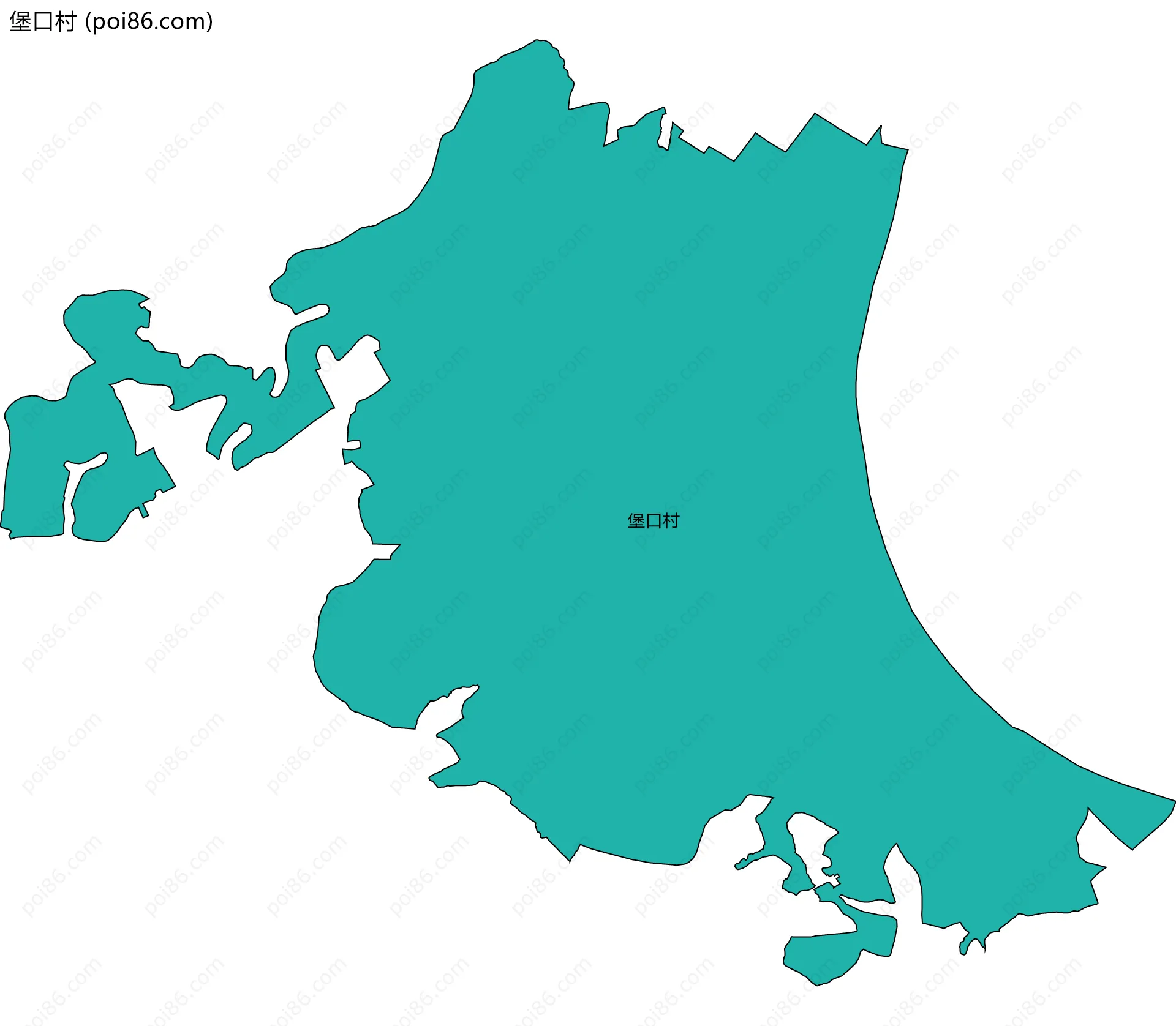 堡口村边界地图