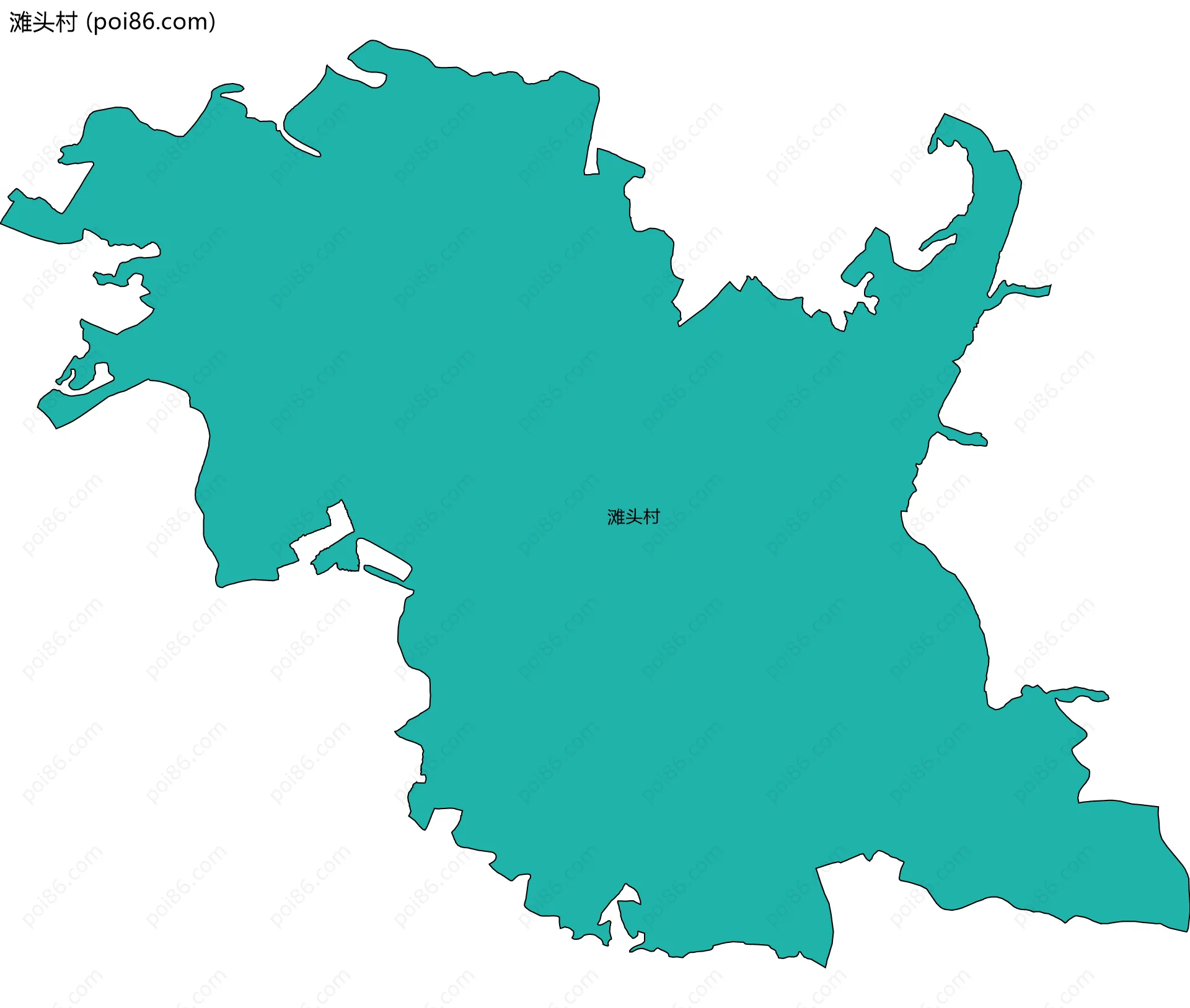 滩头村边界地图