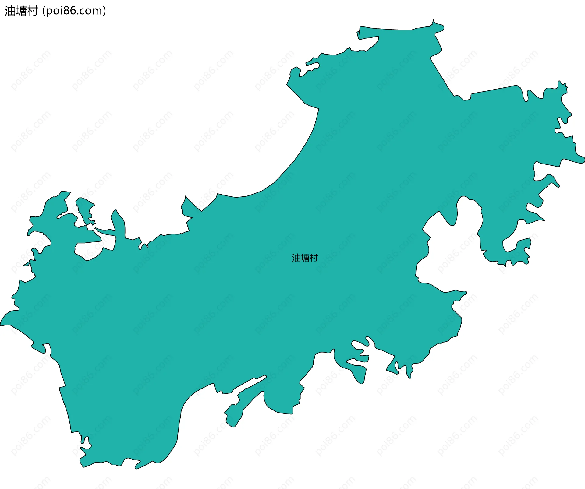 油塘村边界地图