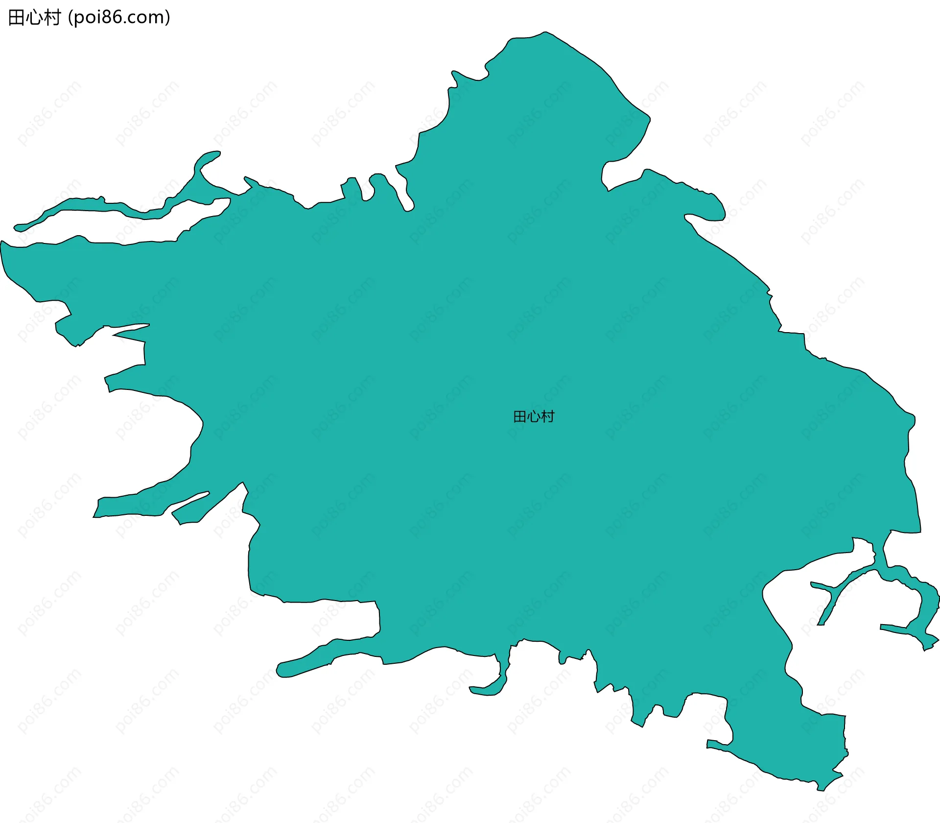 田心村边界地图