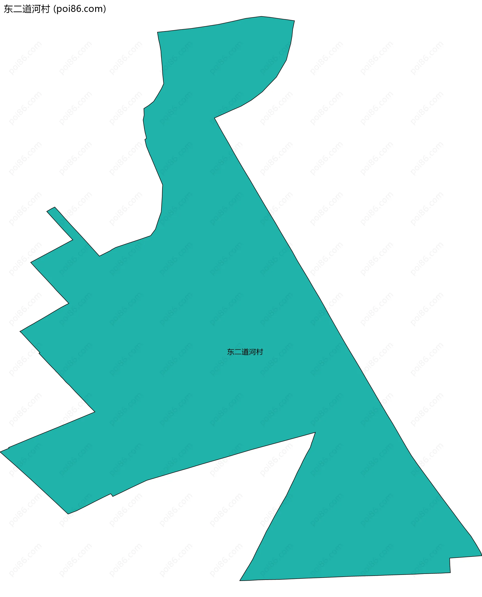 东二道河村边界地图