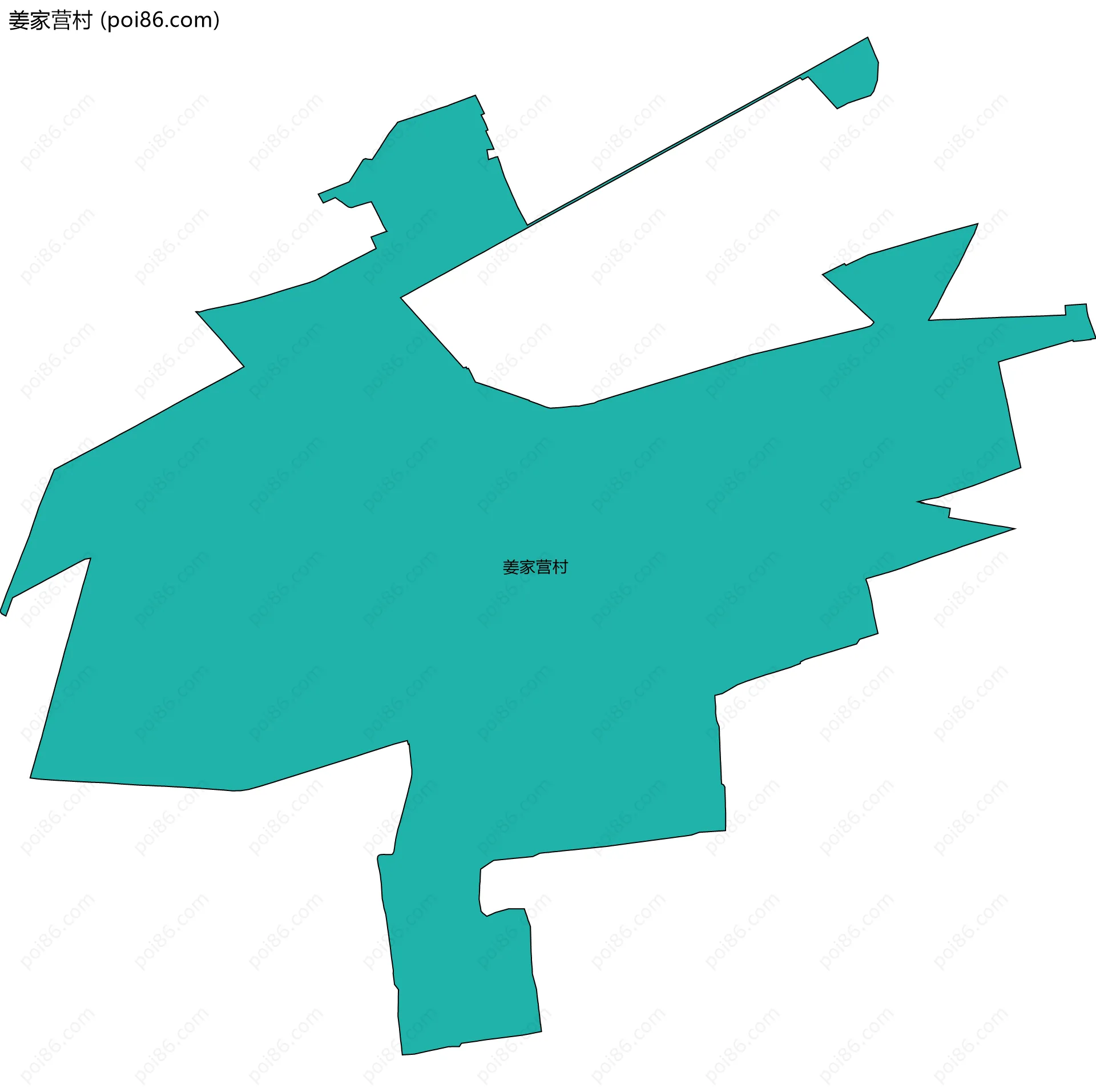姜家营村边界地图
