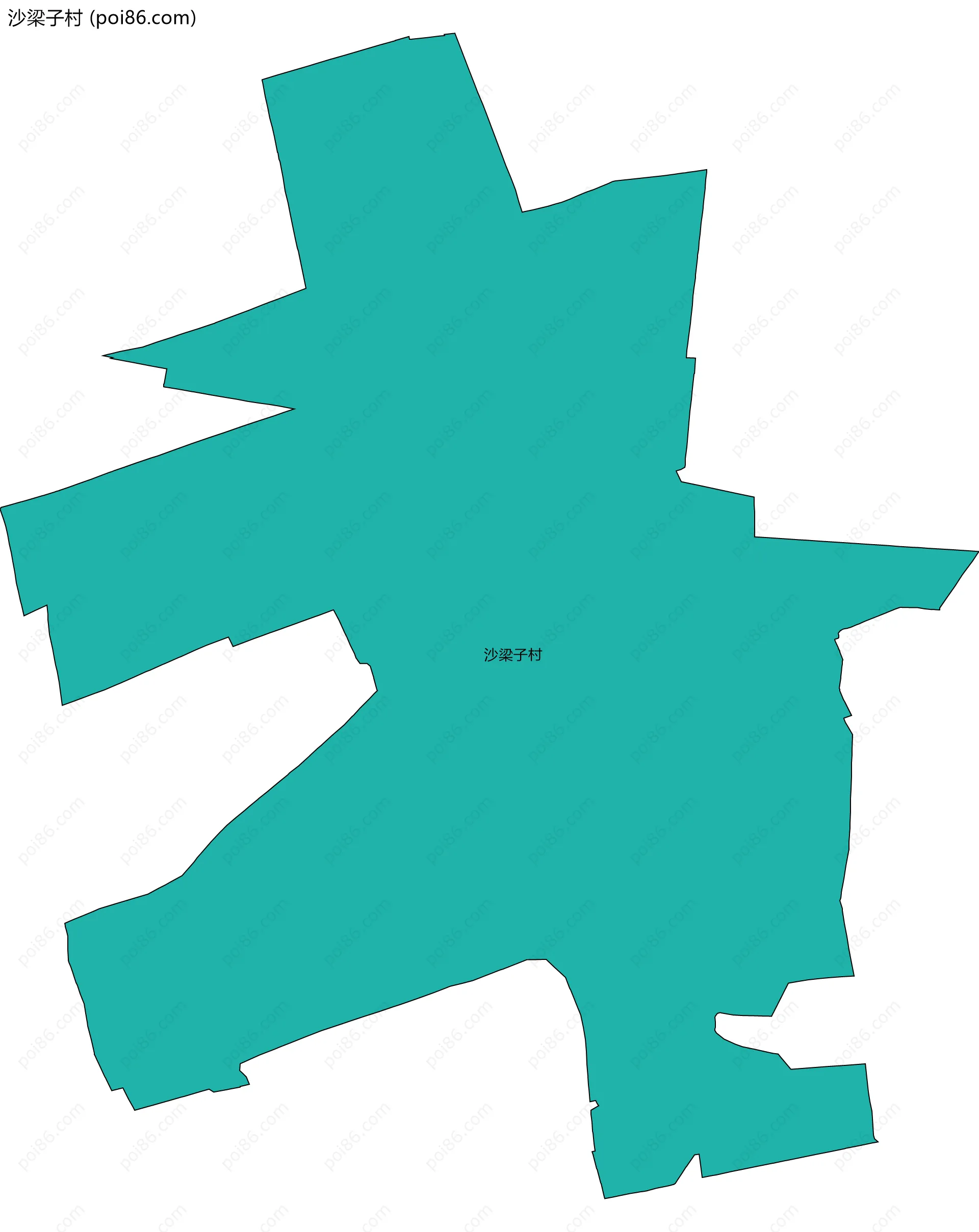 沙梁子村边界地图