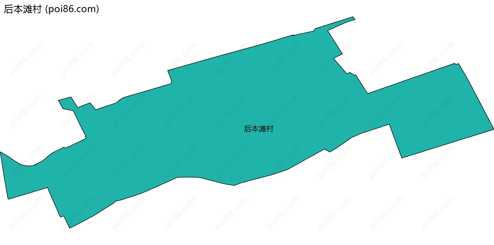 后本滩村边界地图