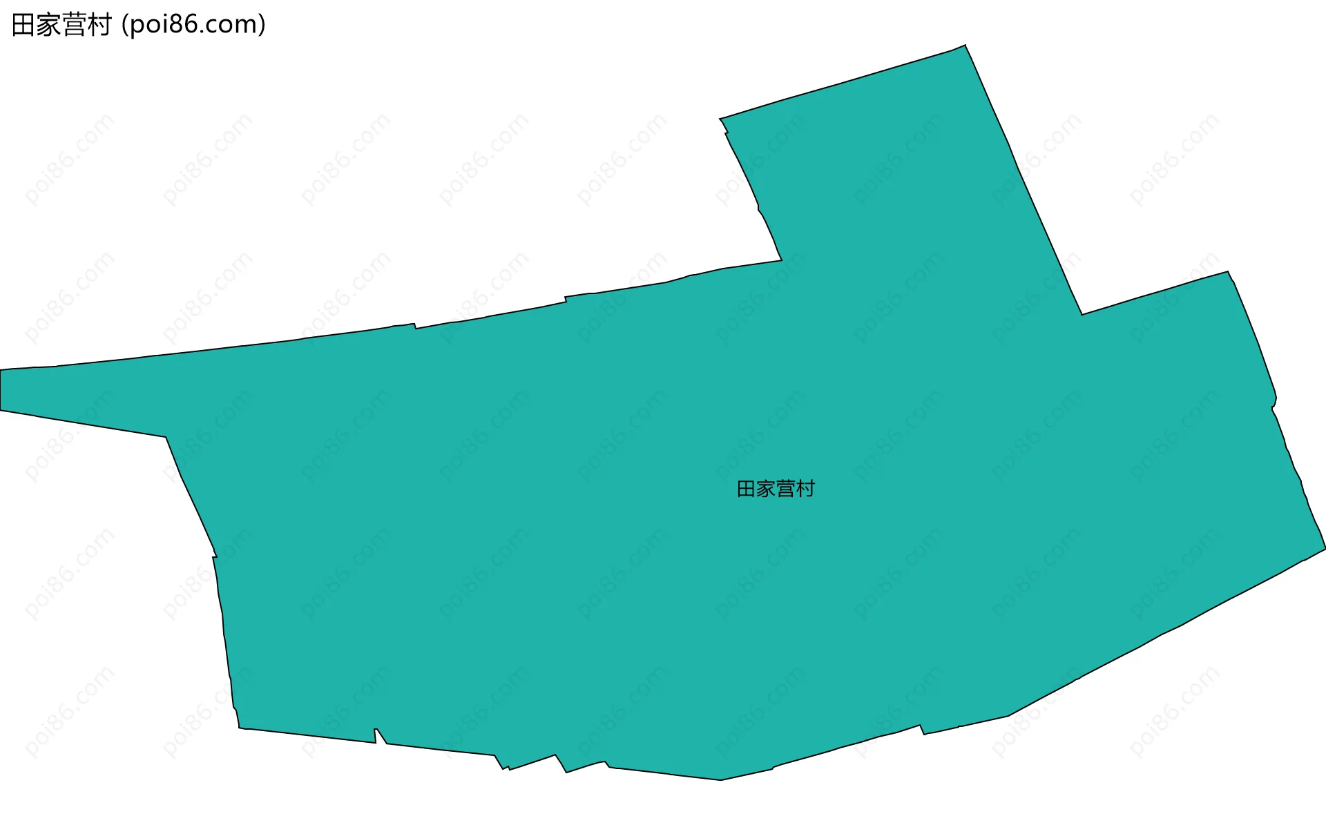 田家营村边界地图