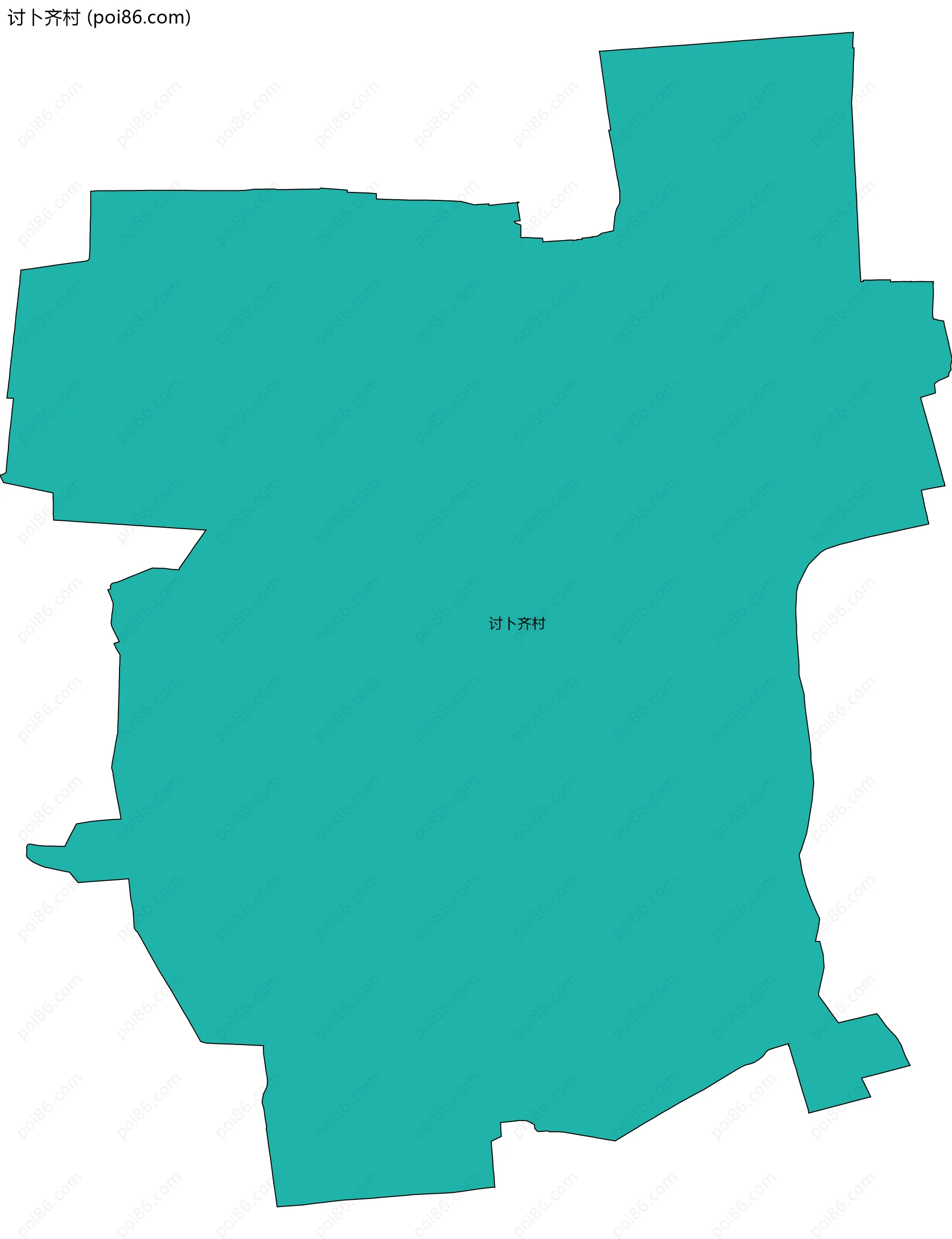 讨卜齐村边界地图