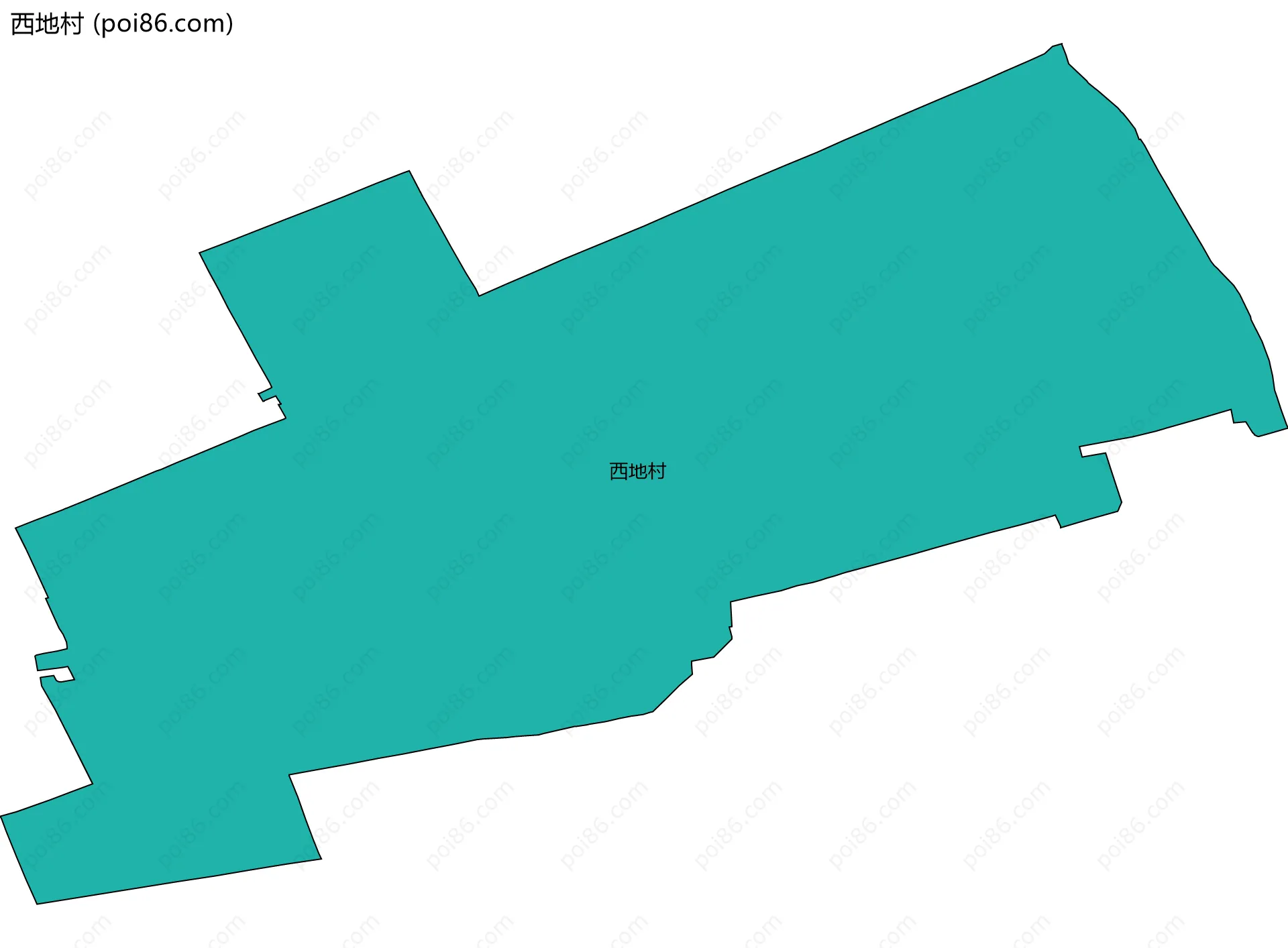 西地村边界地图