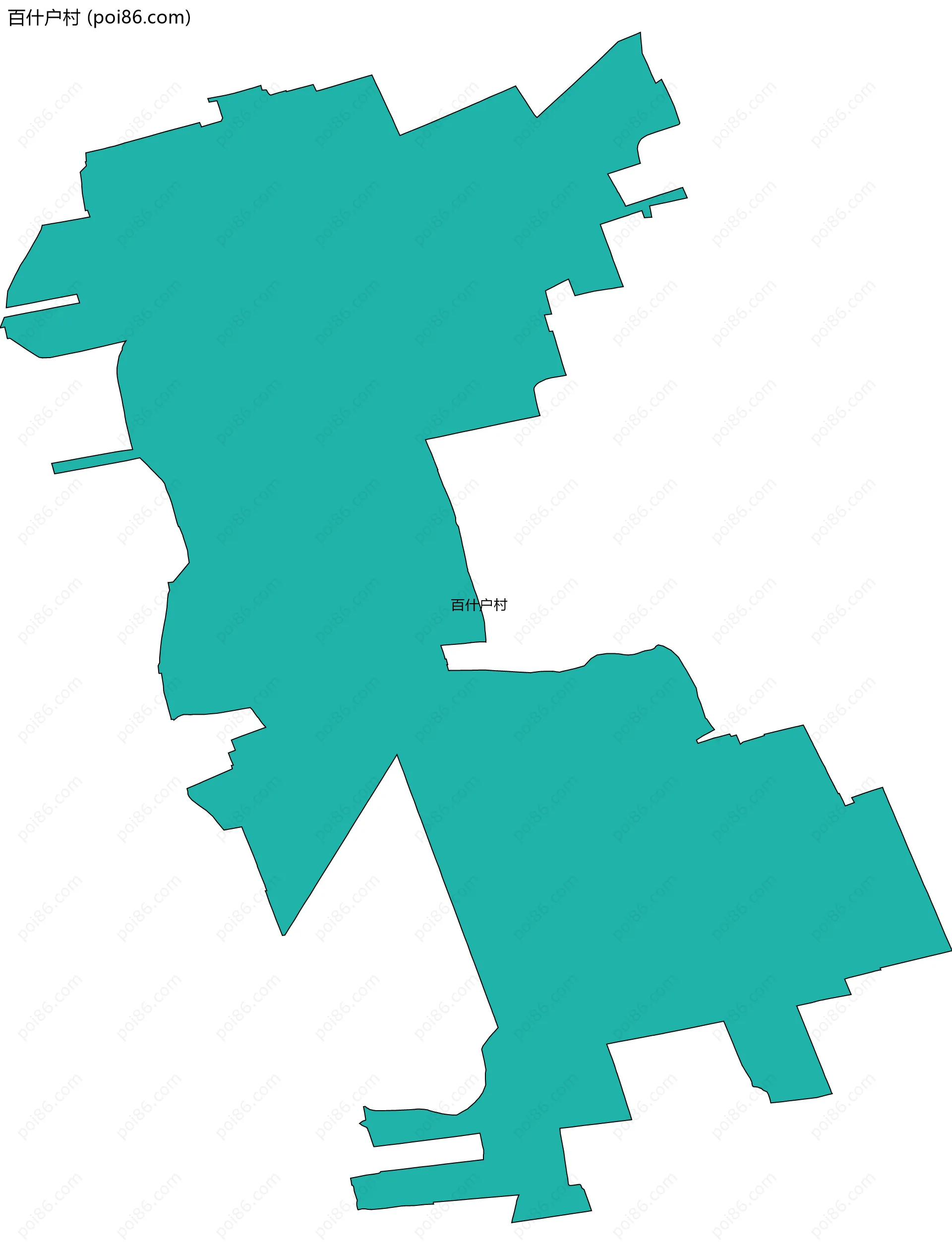 百什户村边界地图