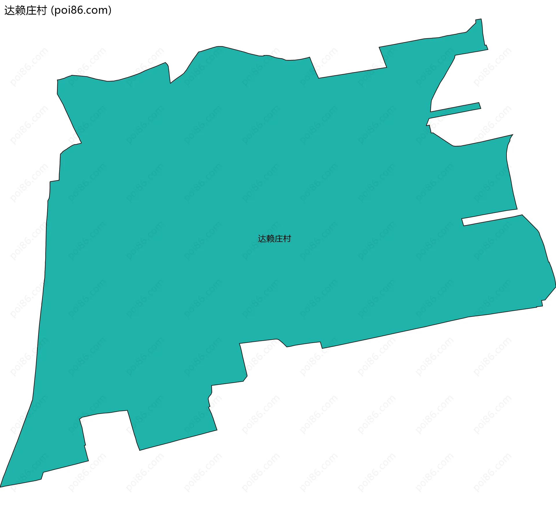 达赖庄村边界地图