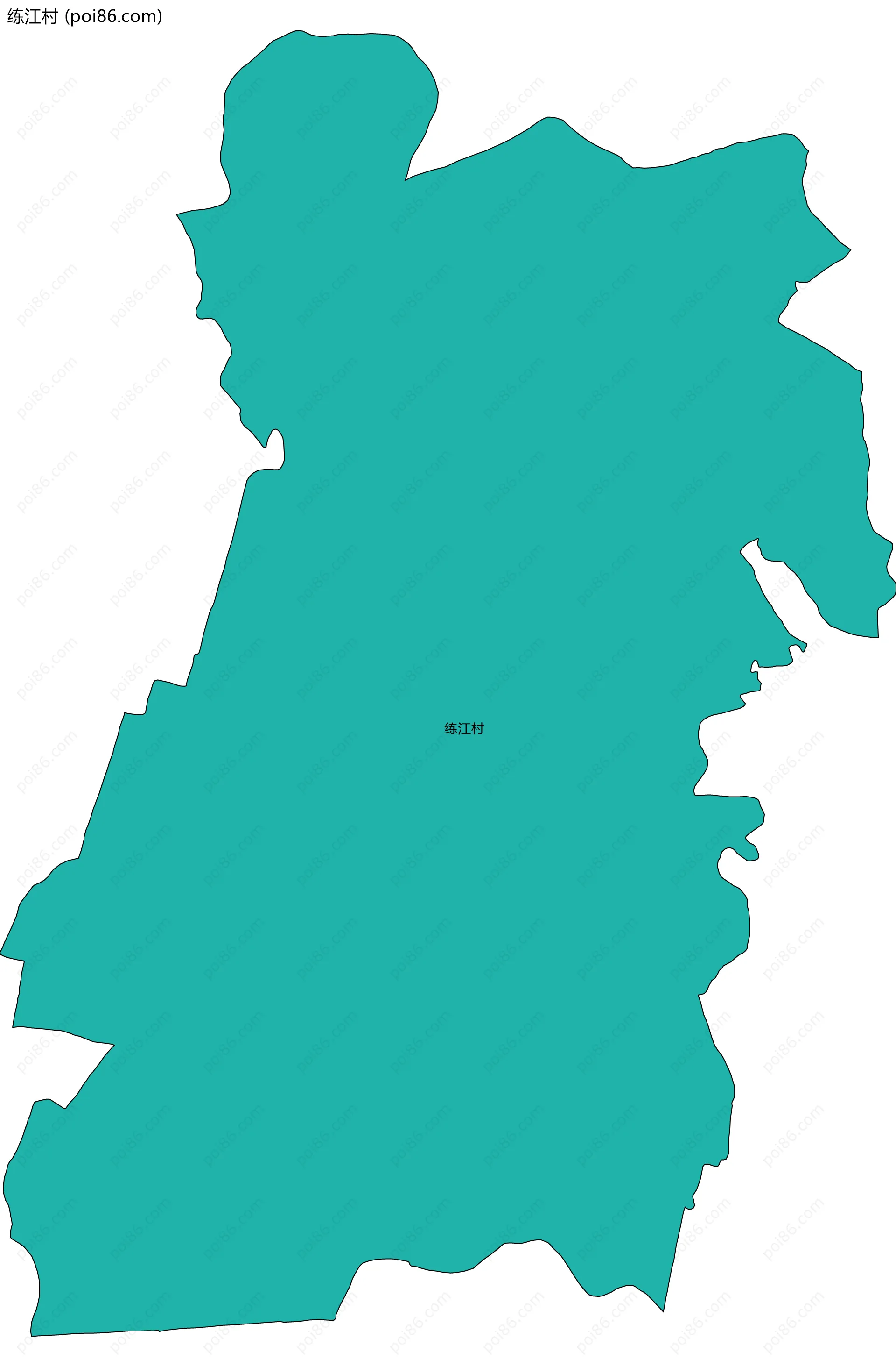 练江村边界地图