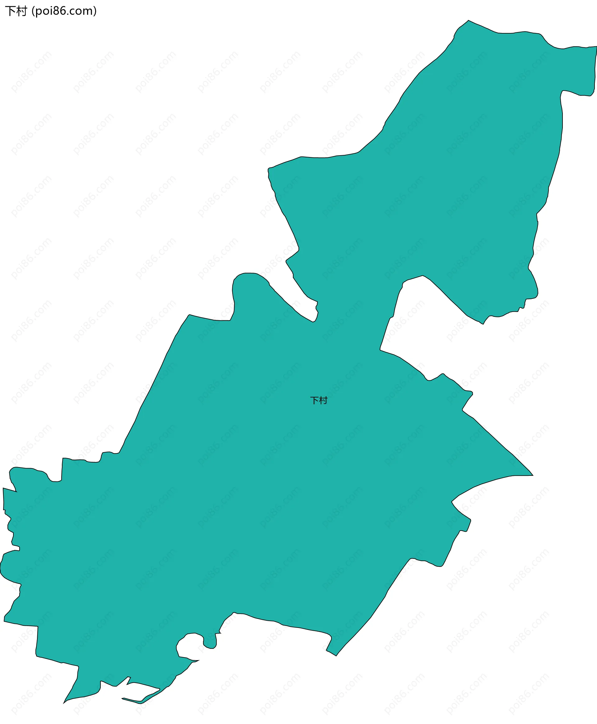 下村边界地图