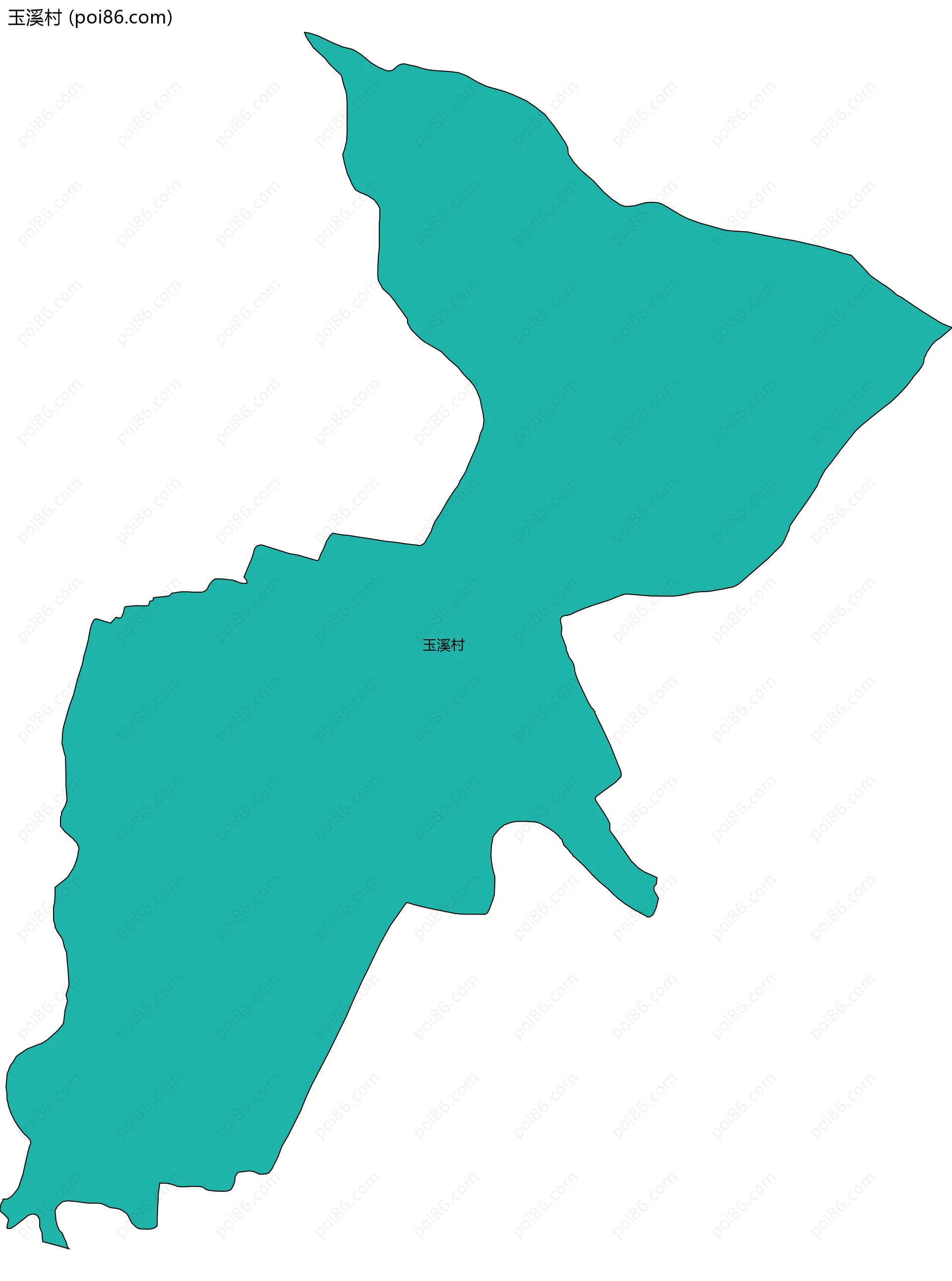玉溪村边界地图