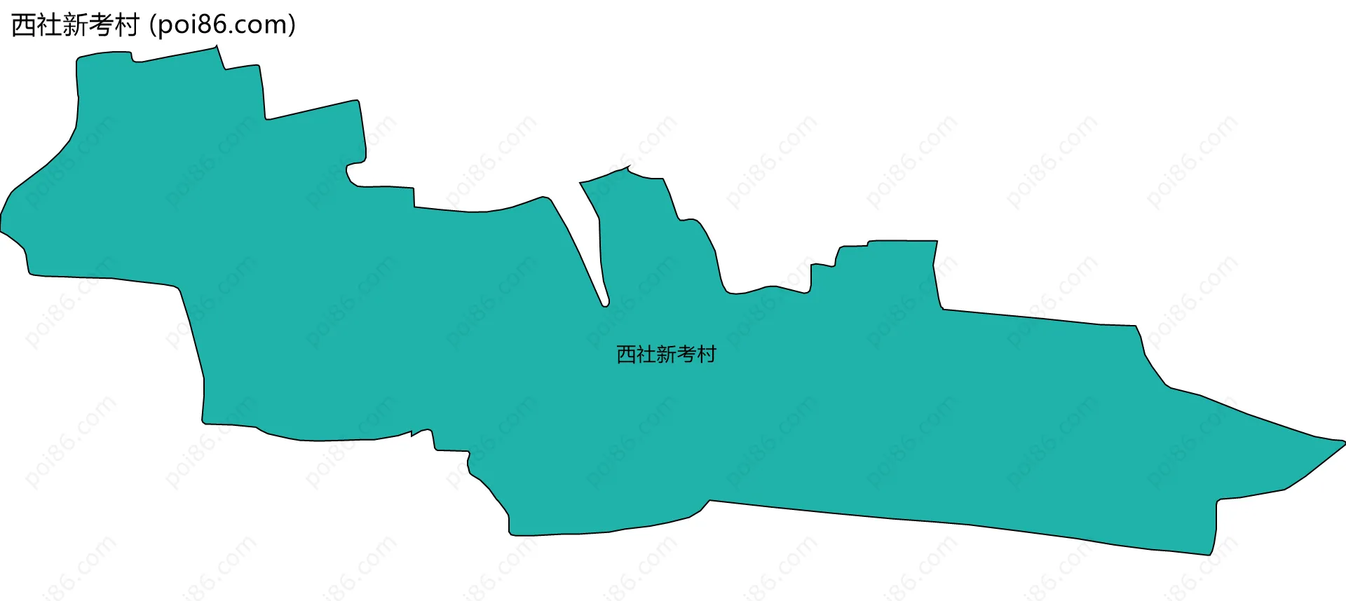 西社新考村边界地图