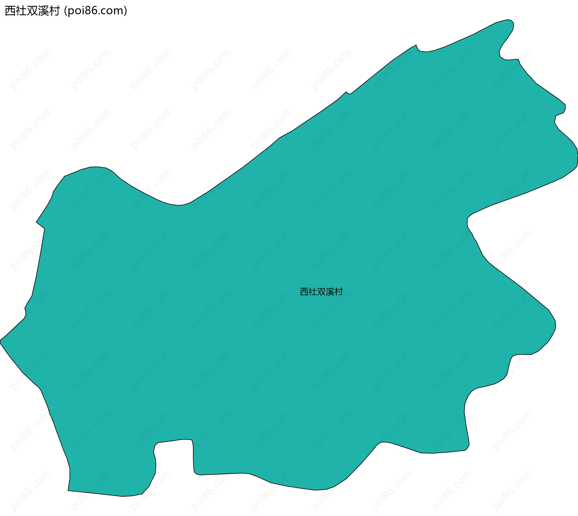 西社双溪村边界地图