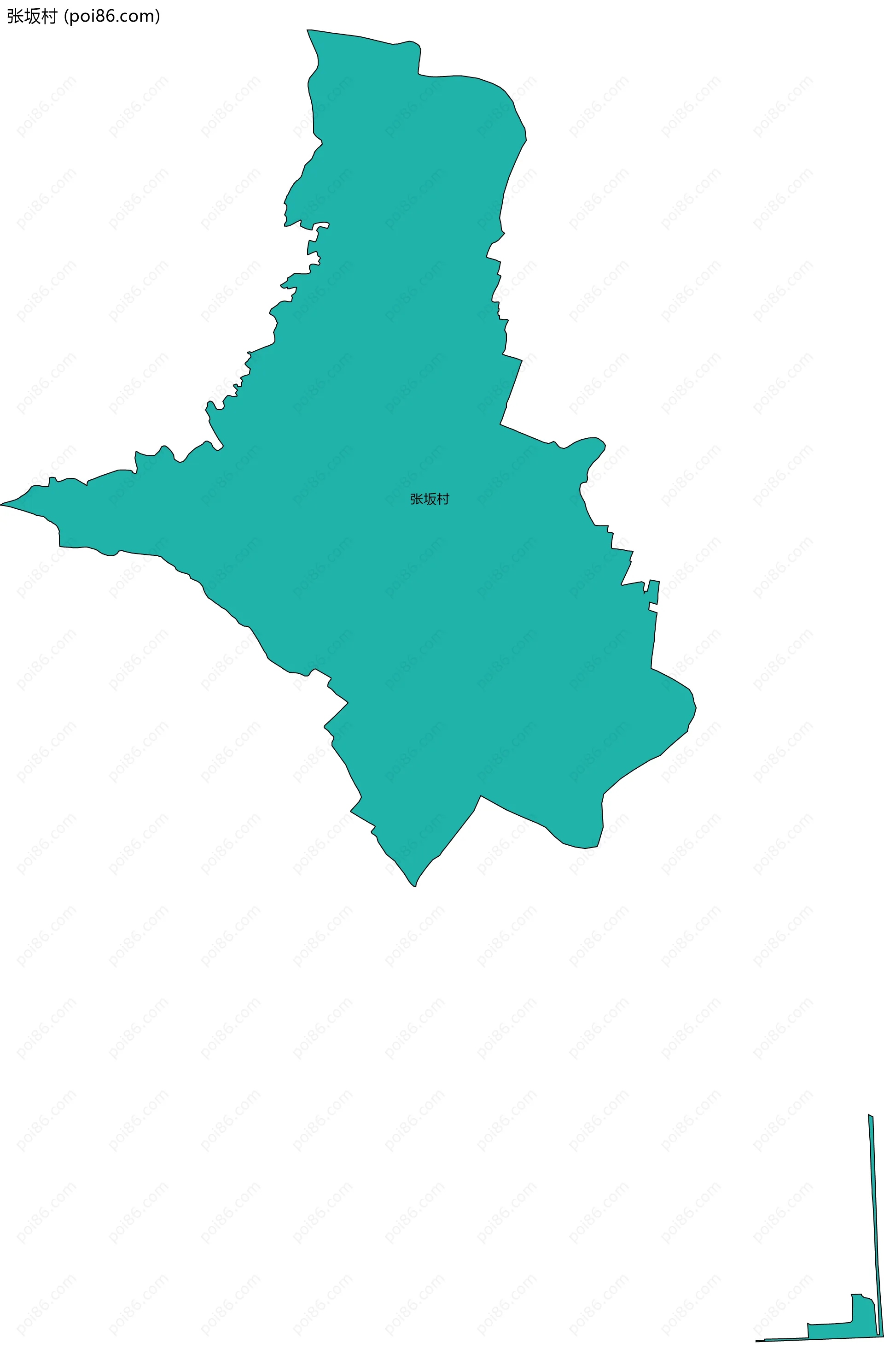 张坂村边界地图