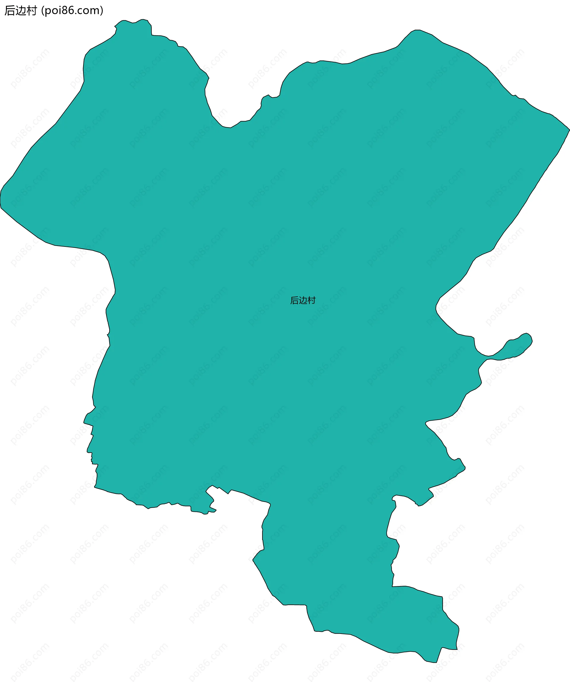 后边村边界地图