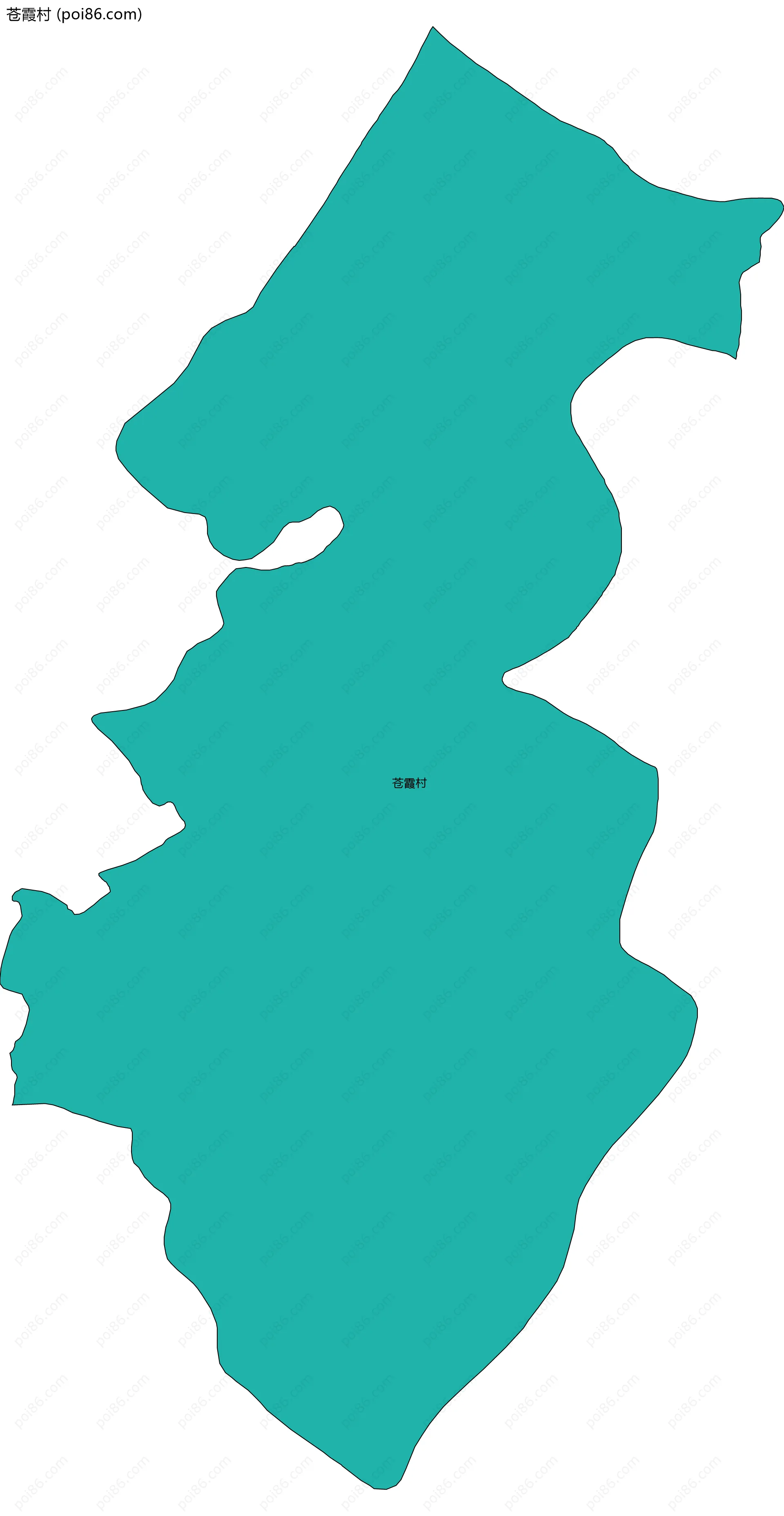 苍霞村边界地图