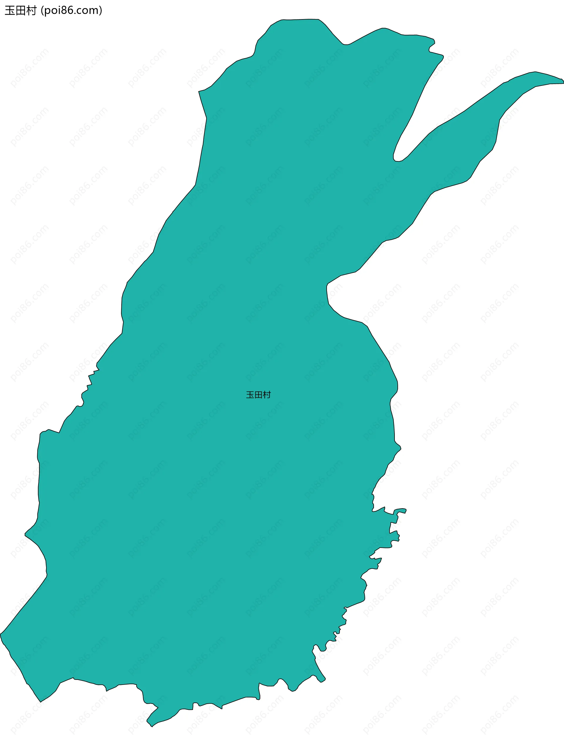 玉田村边界地图