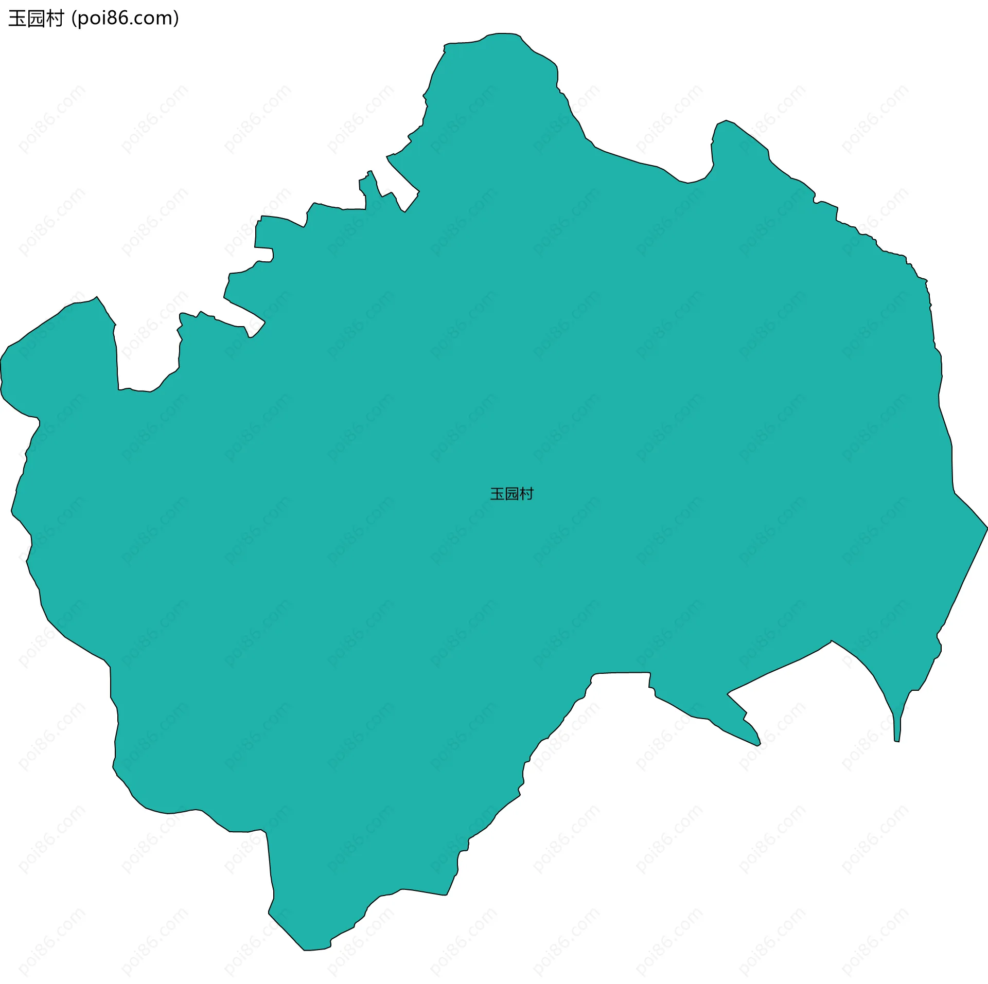 玉园村边界地图