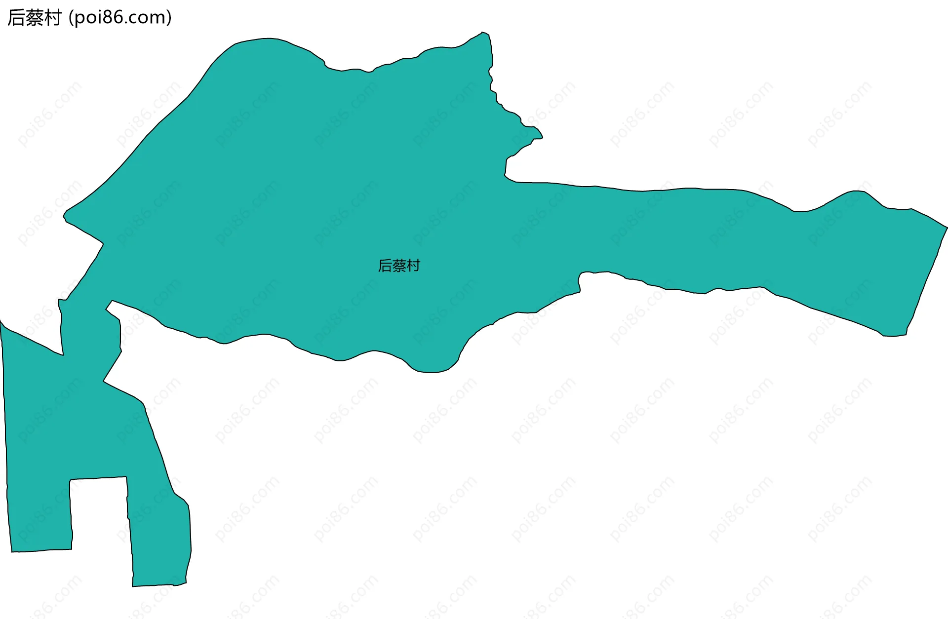 后蔡村边界地图