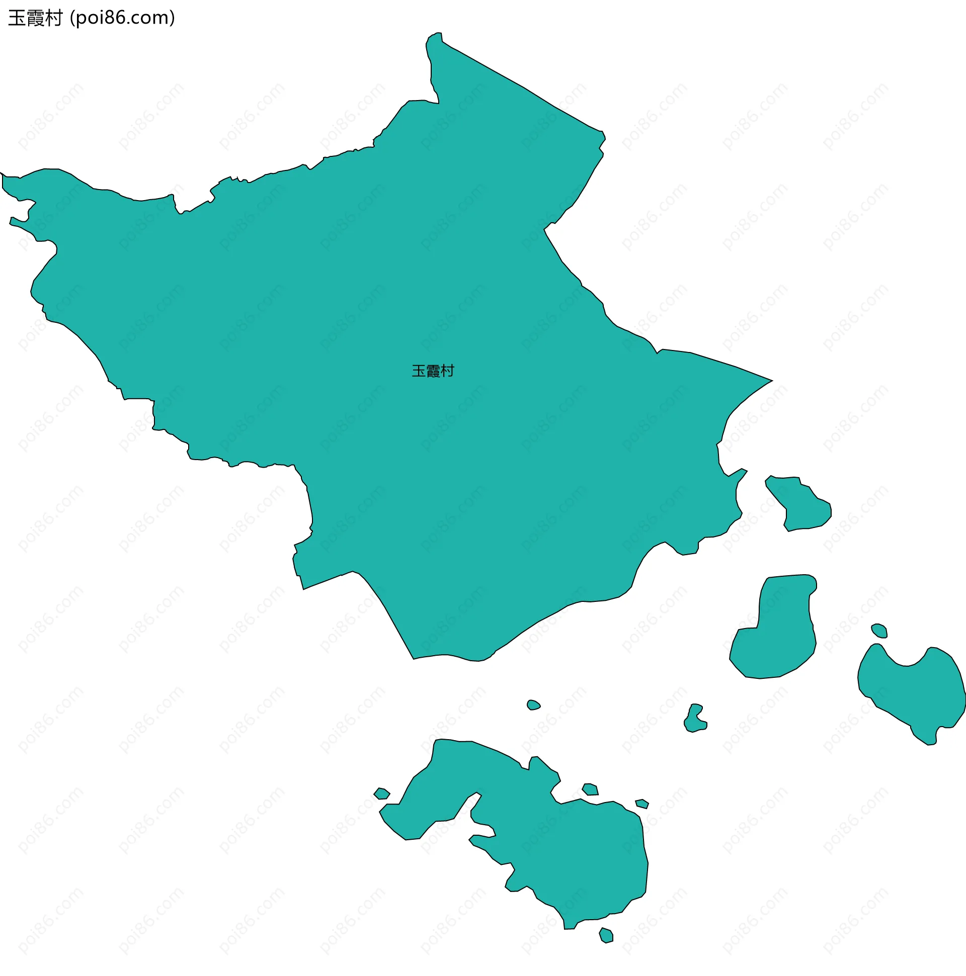 玉霞村边界地图
