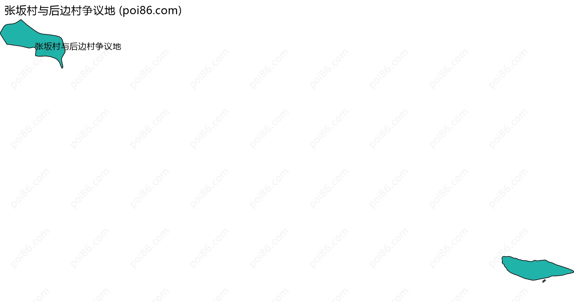 张坂村与后边村争议地边界地图