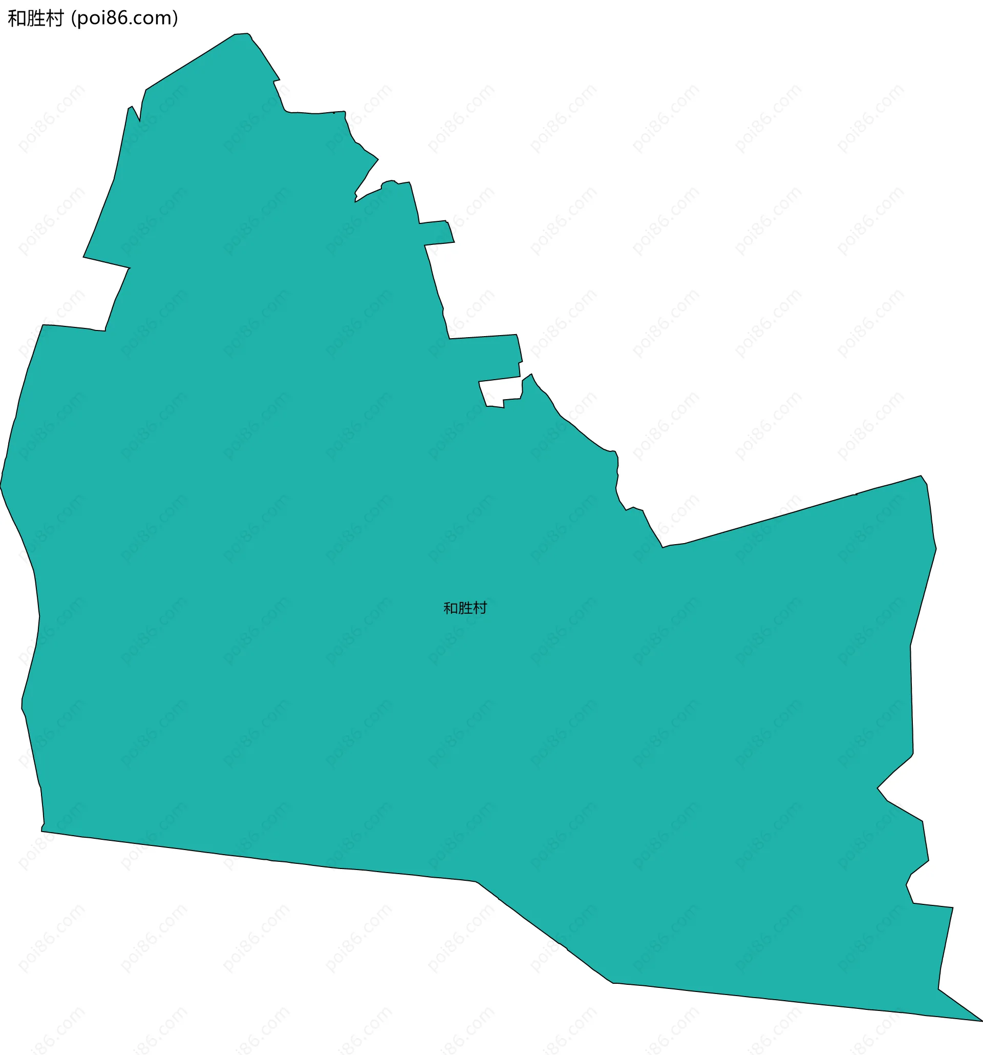 和胜村边界地图