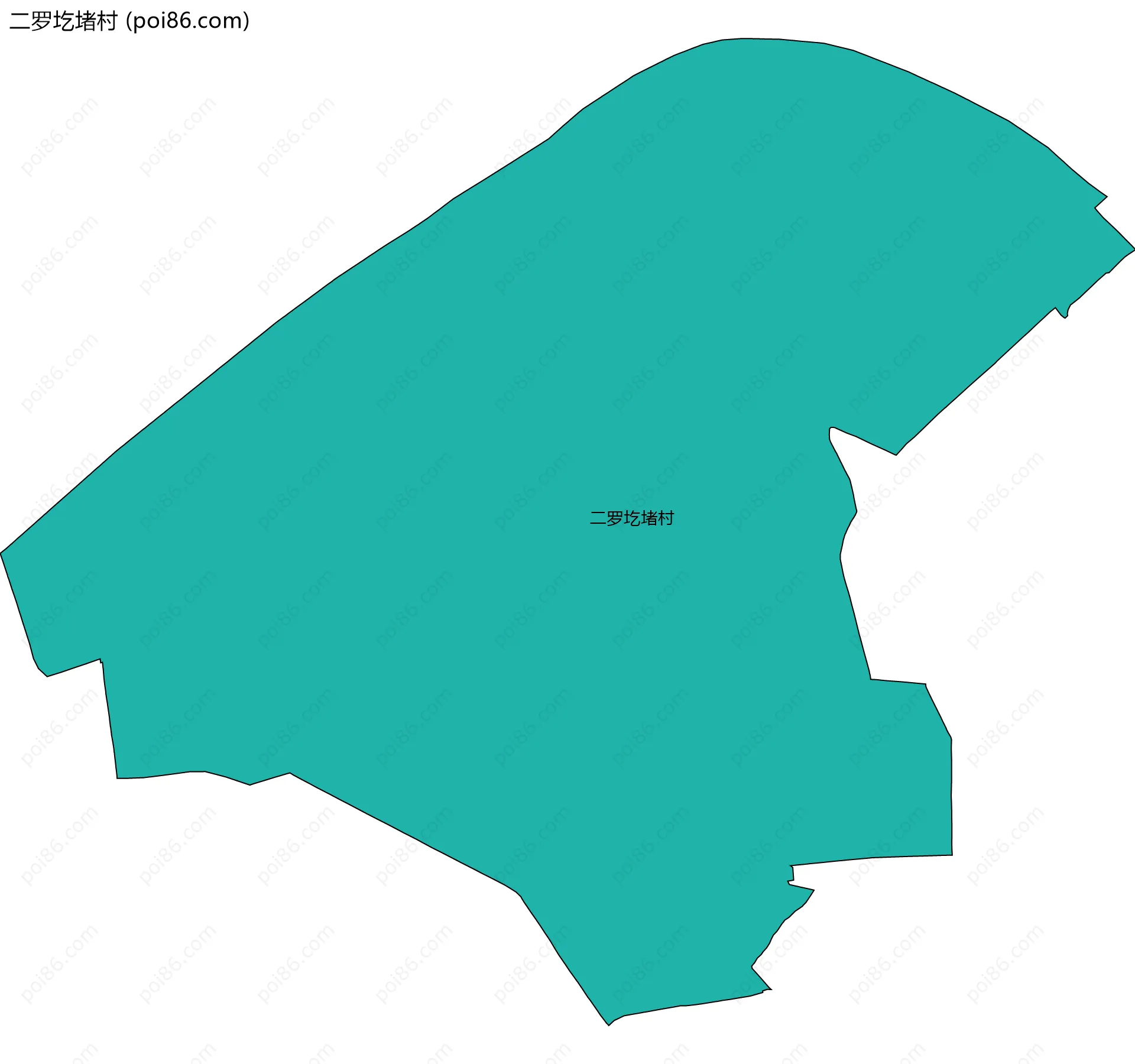 二罗圪堵村边界地图