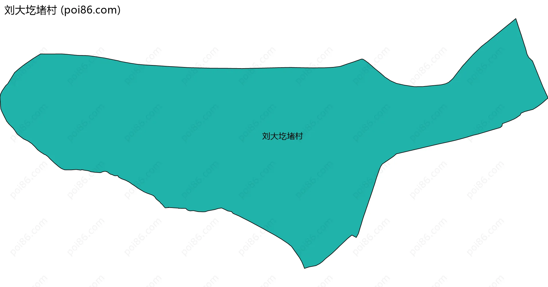 刘大圪堵村边界地图