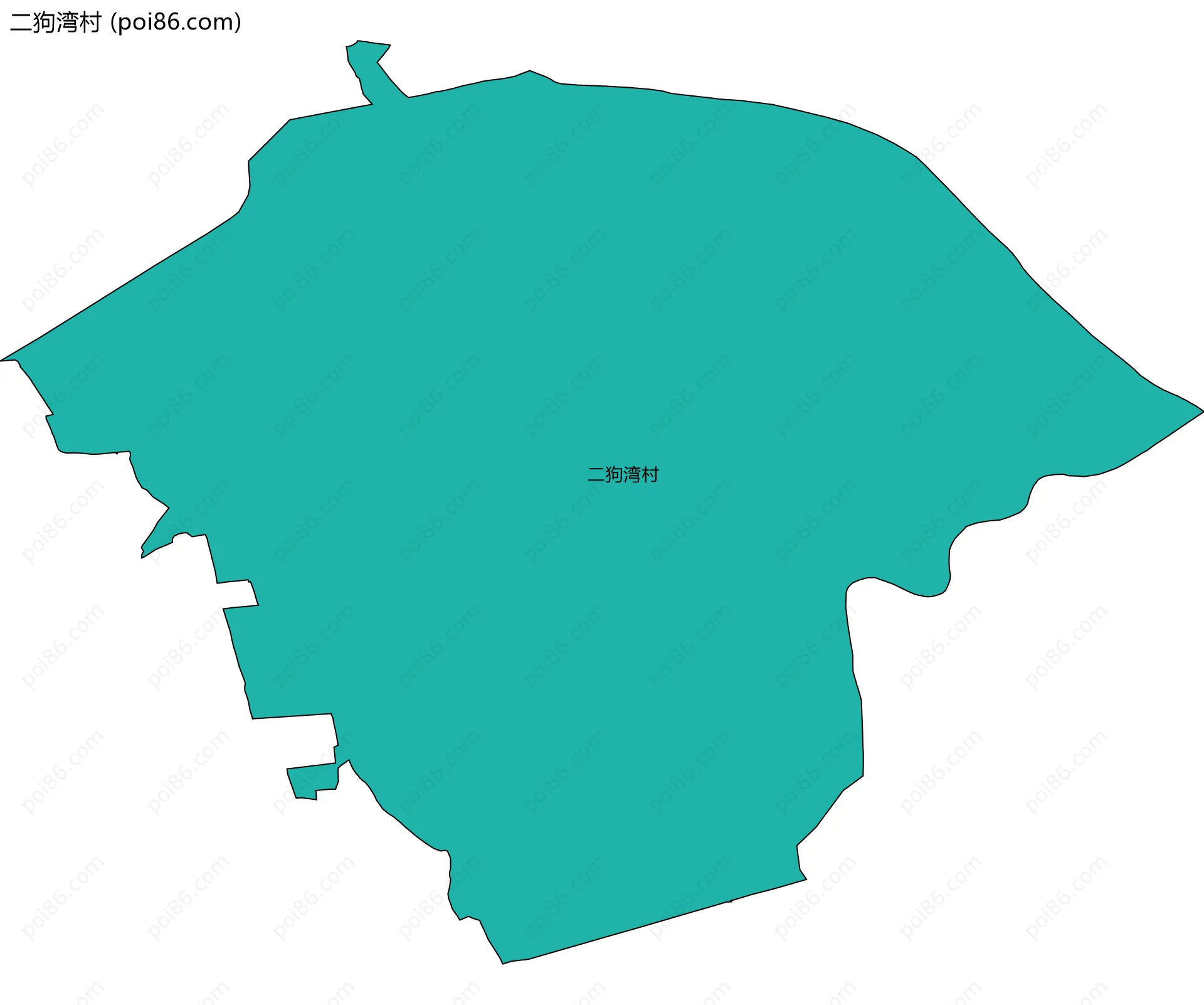 二狗湾村边界地图