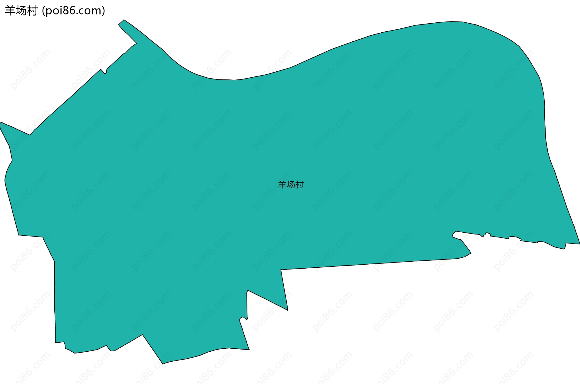 羊场村边界地图