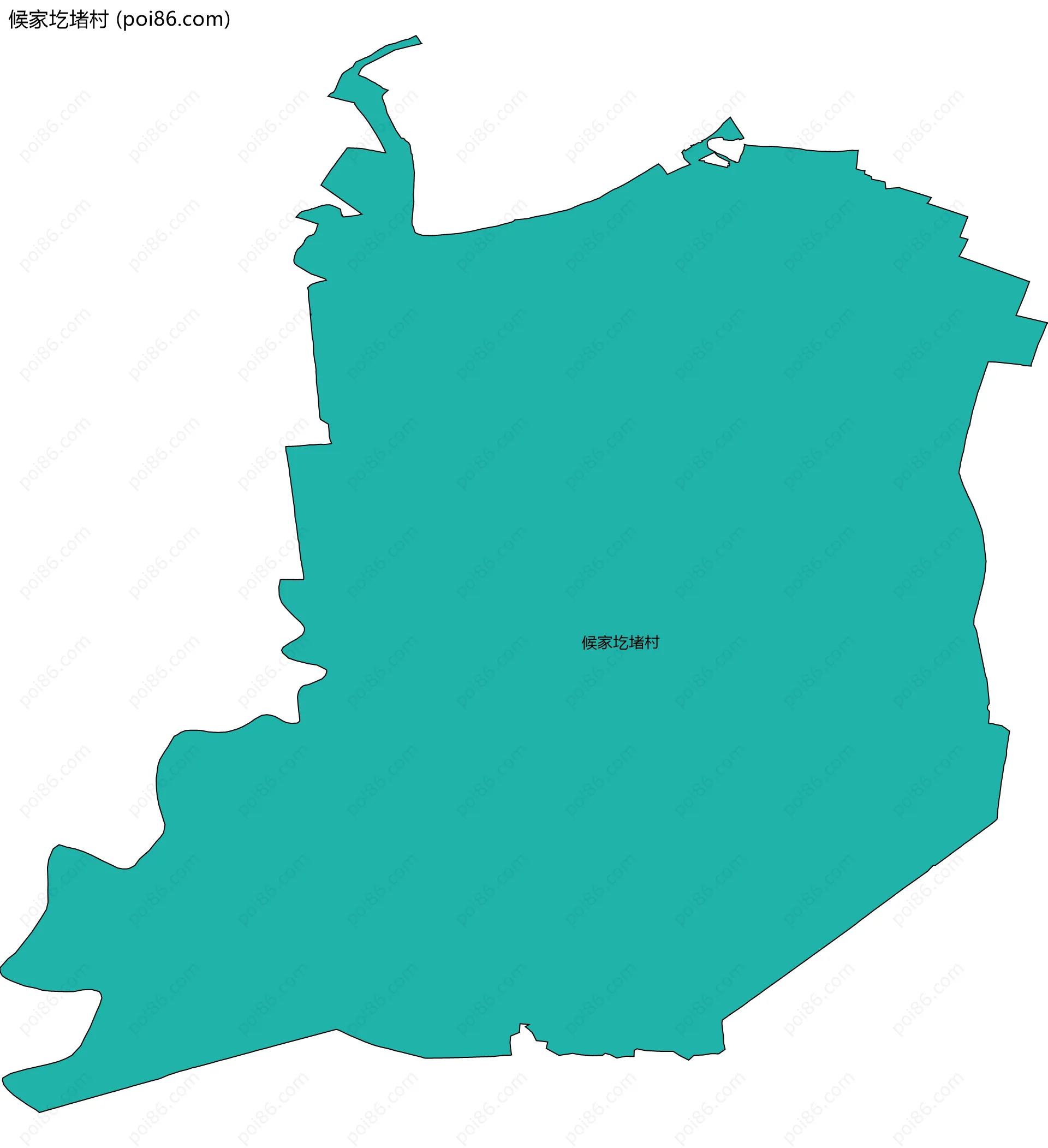 候家圪堵村边界地图