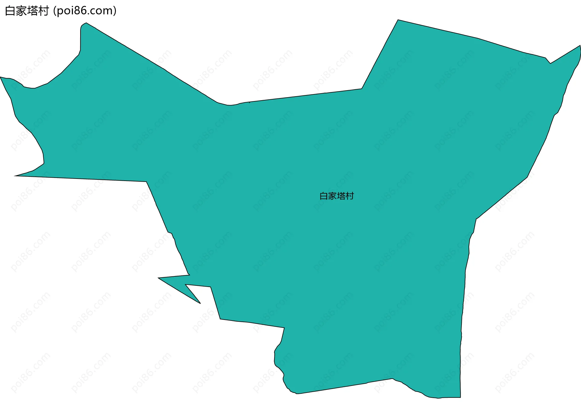白家塔村边界地图