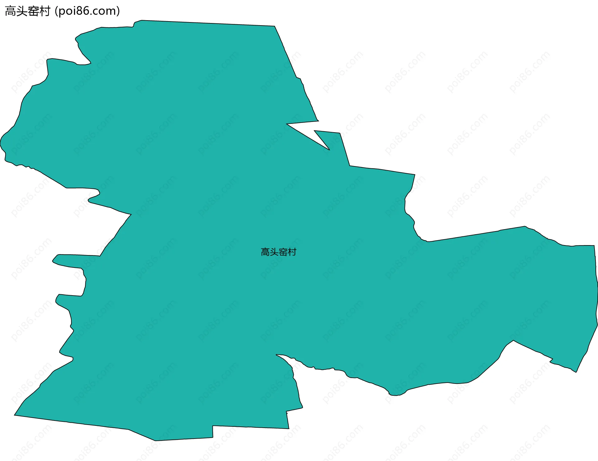 高头窑村边界地图