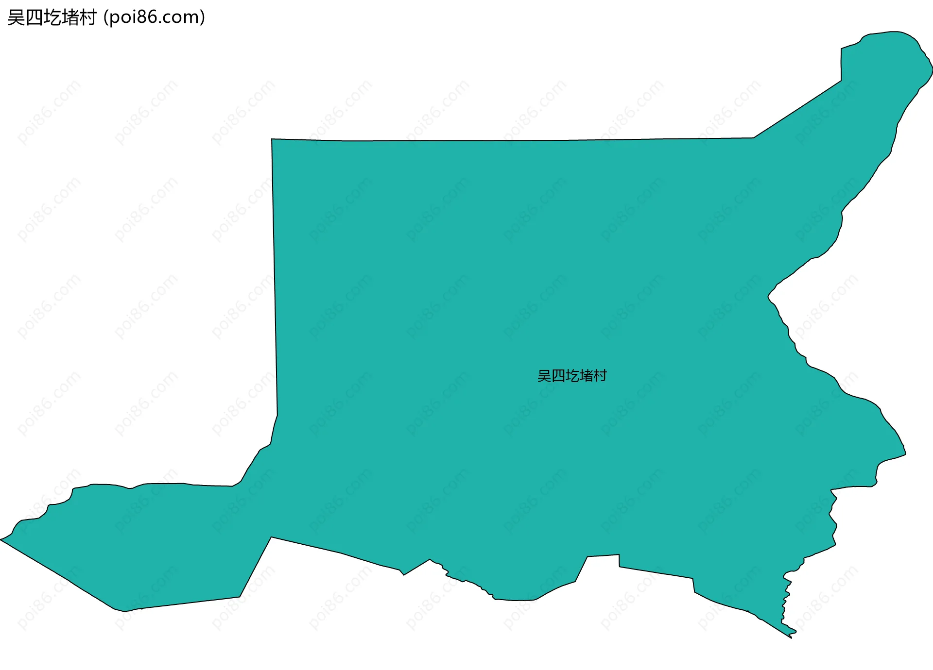 吴四圪堵村边界地图