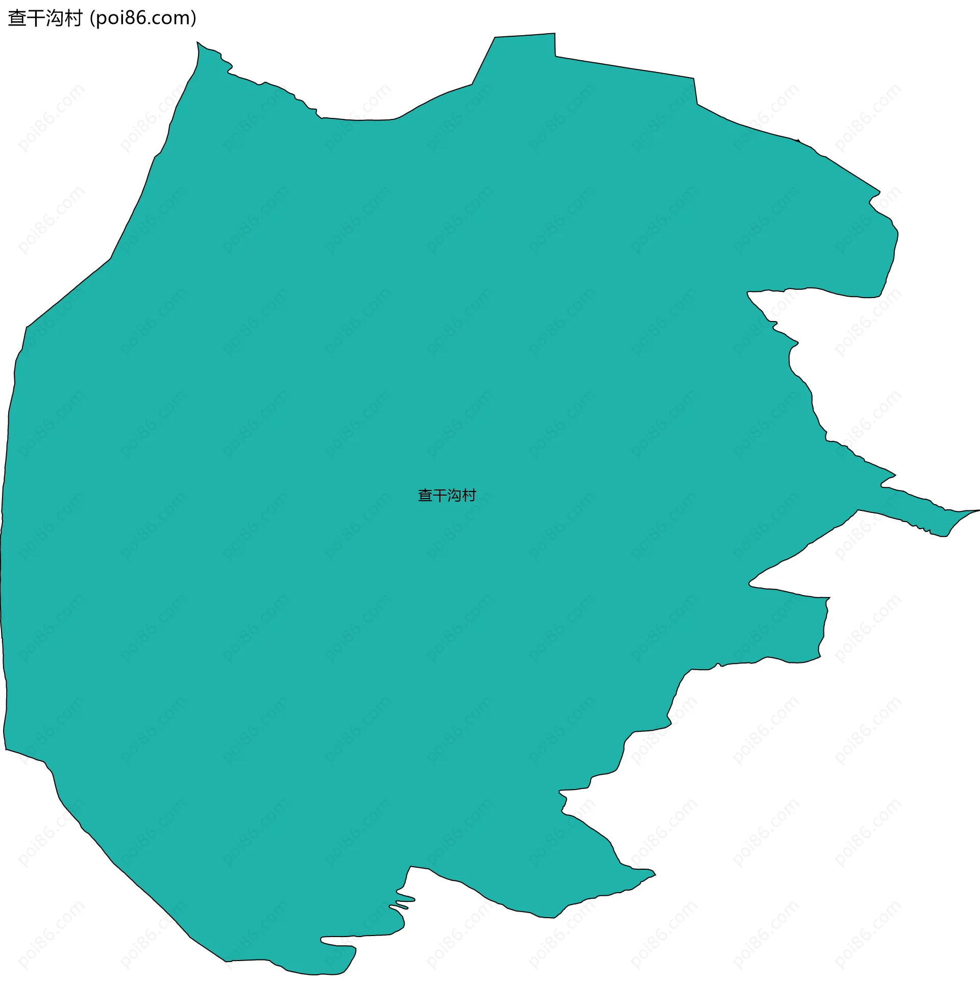 查干沟村边界地图