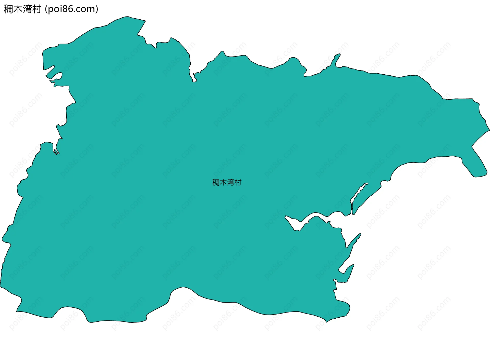 稠木湾村边界地图