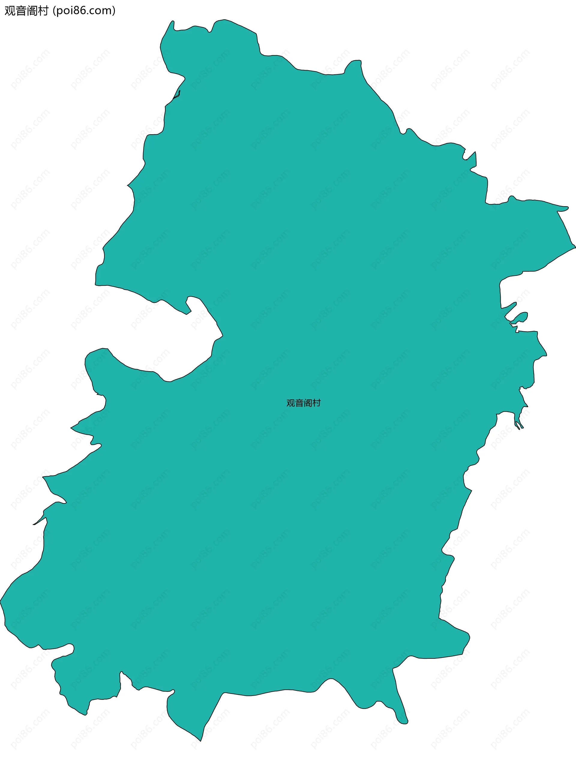 观音阁村边界地图