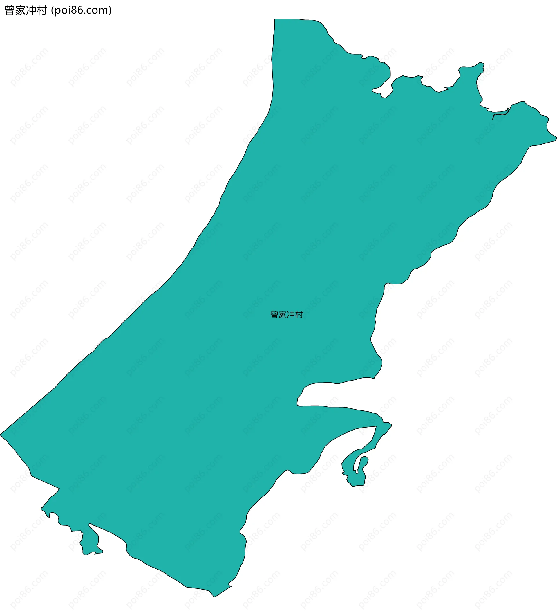 曾家冲村边界地图