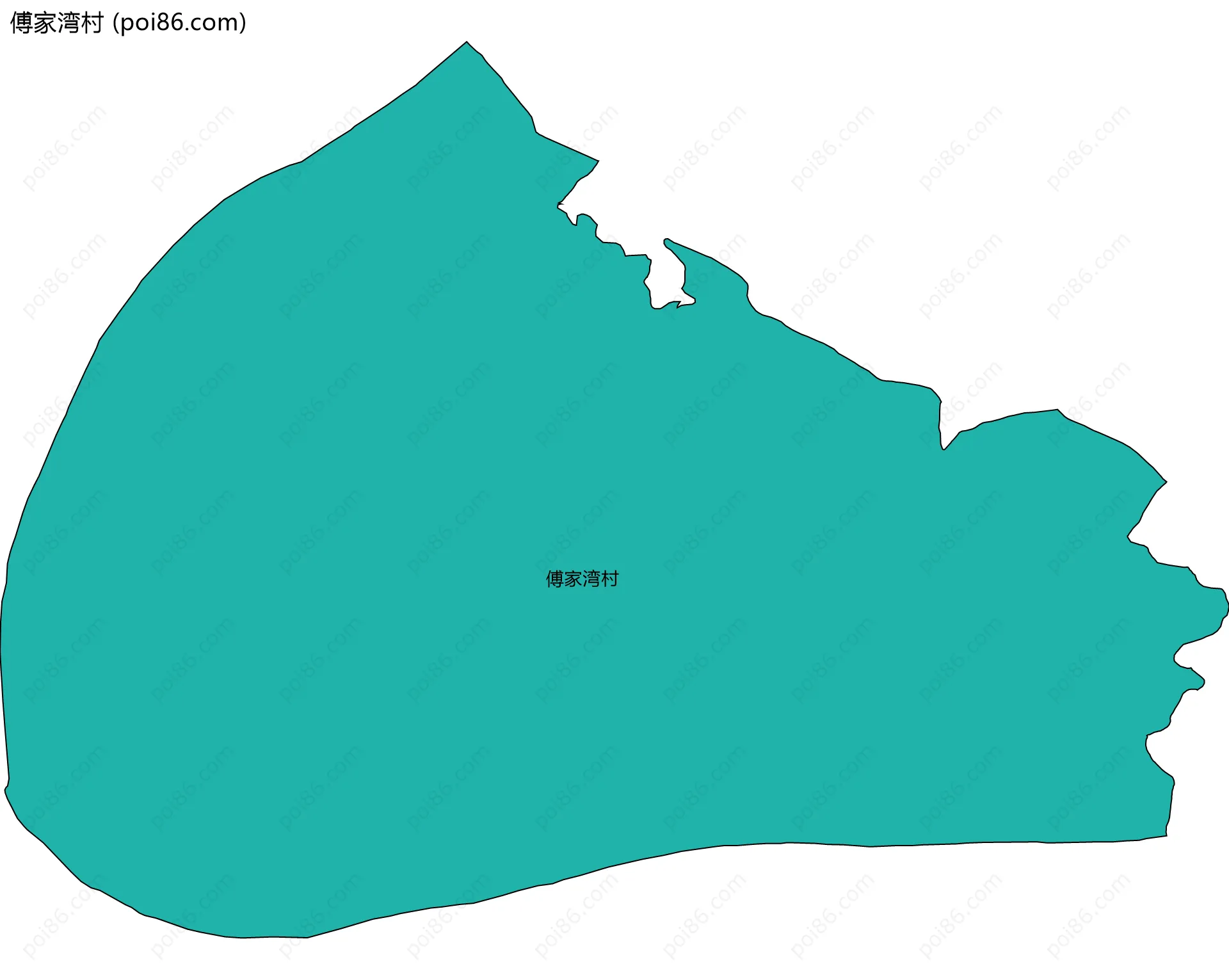 傅家湾村边界地图