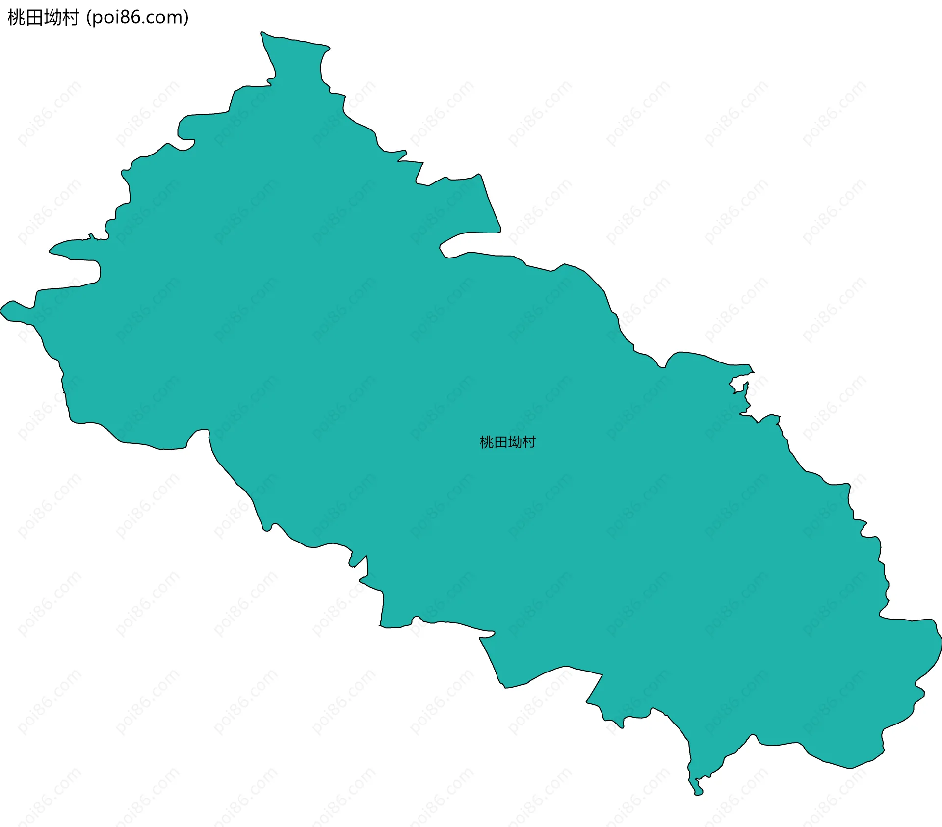 桃田坳村边界地图