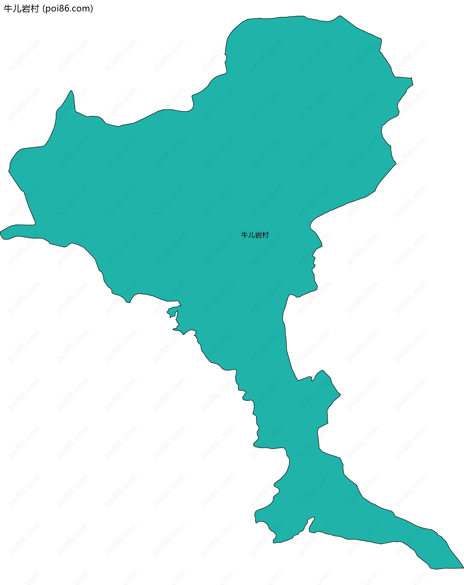 牛儿岩村边界地图