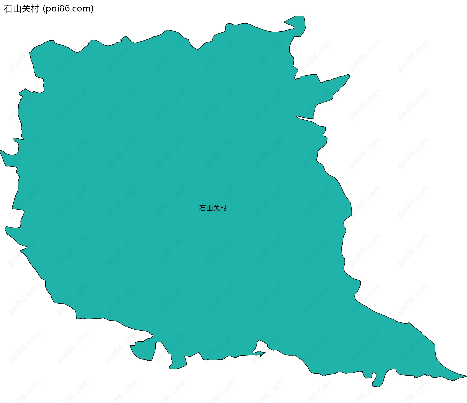 石山关村边界地图
